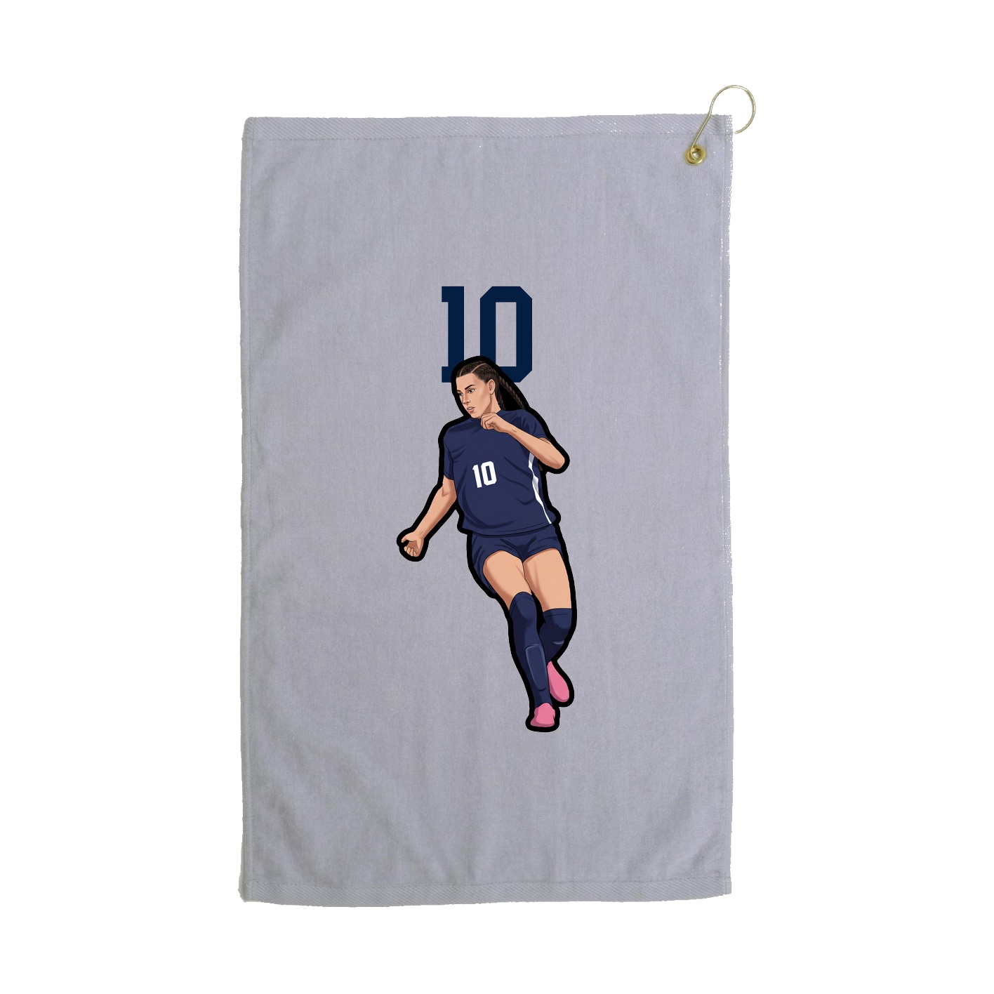 Golf Towel — Number Top in Grey
