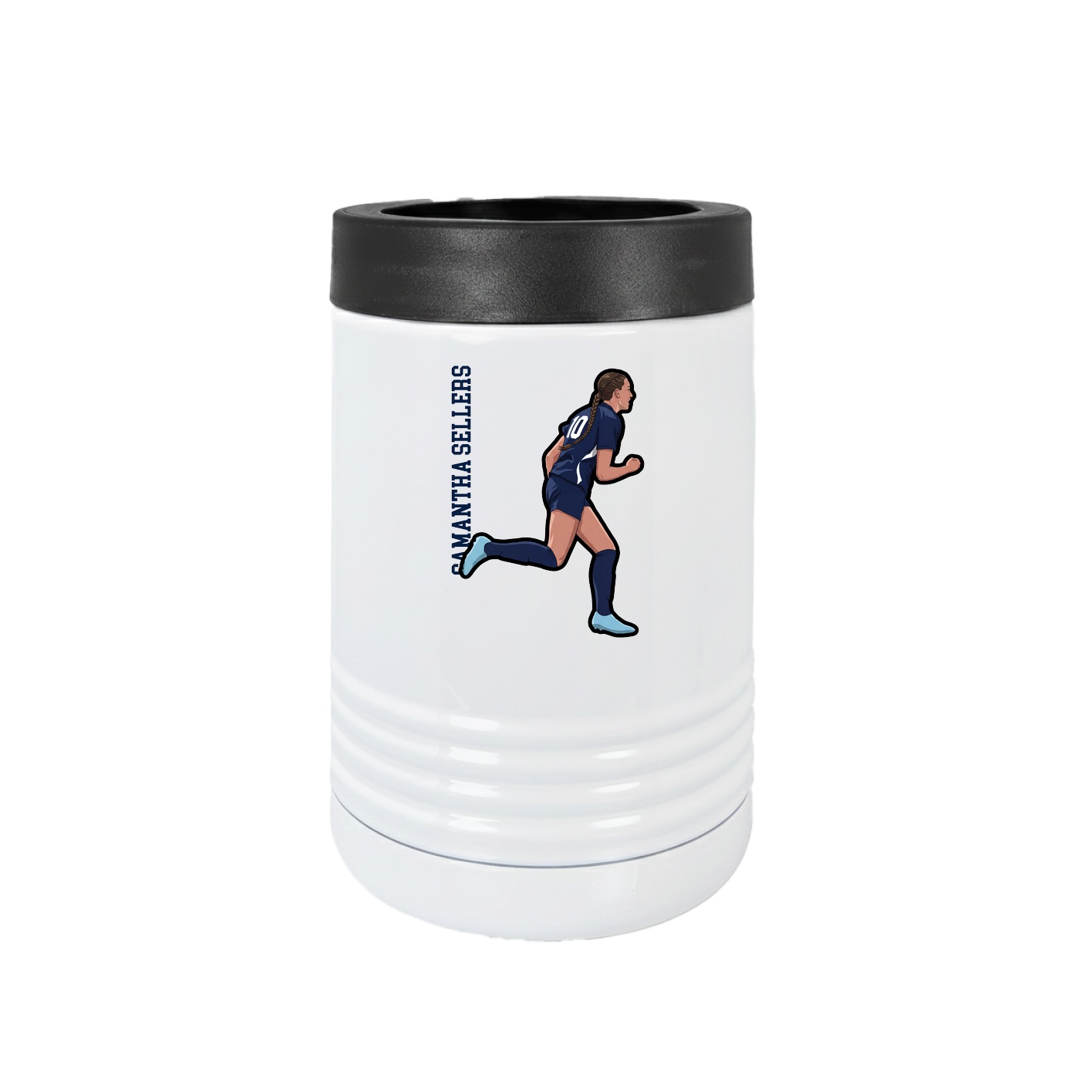 Beverage Holder — Name Vertical in White