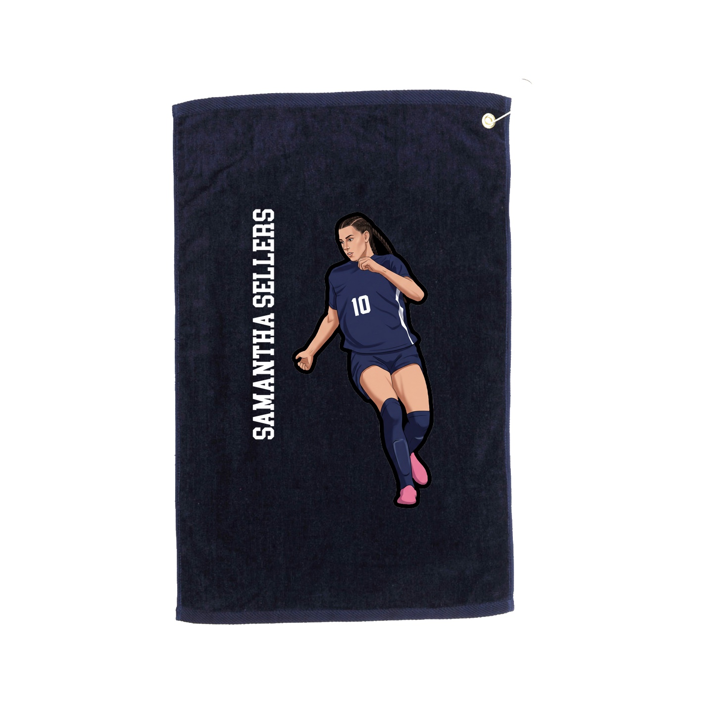 Golf Towel — Name Vertical in Navy