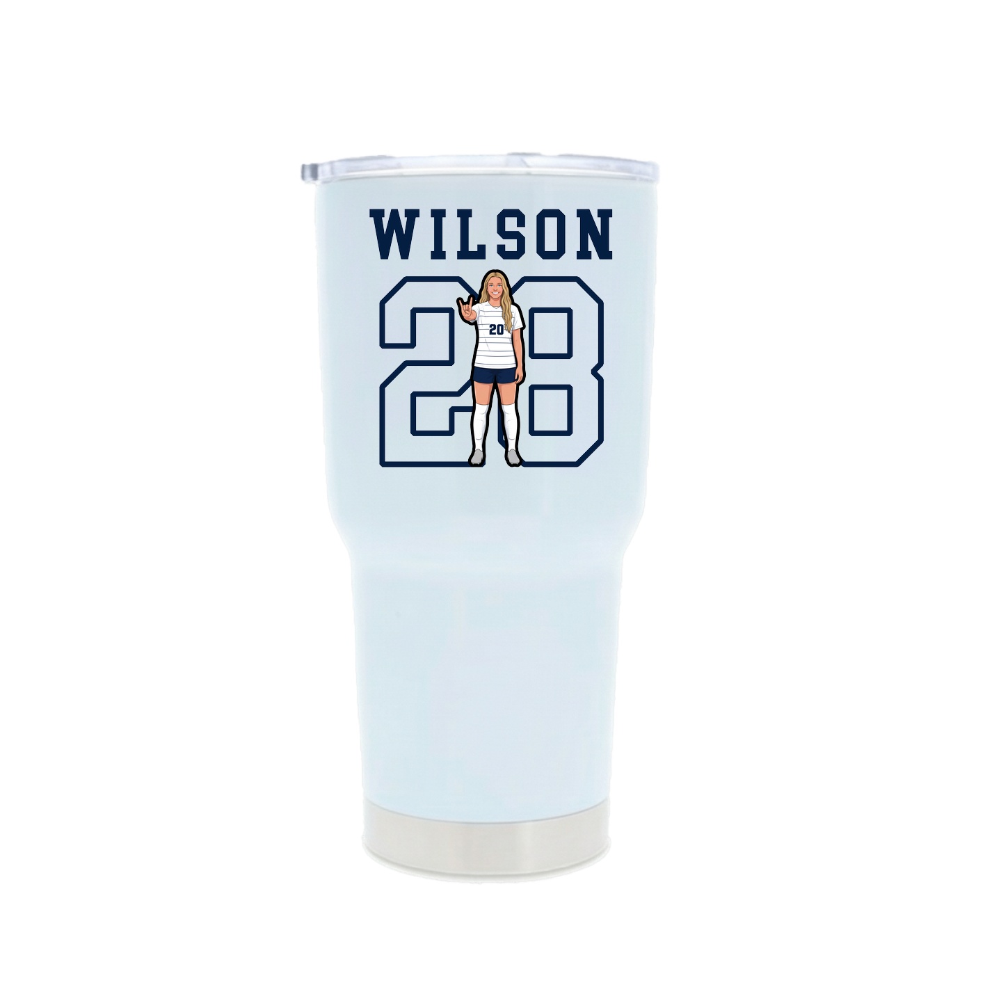 30oz Stainless Steel Tumbler — Shirsey in White