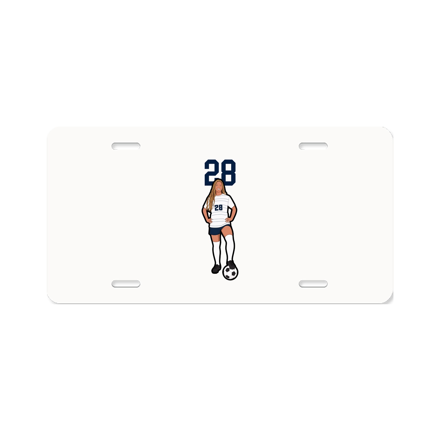 License Plate — Number Top in Classic