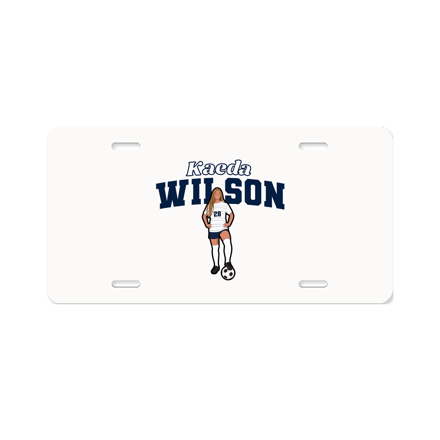 License Plate — Name Arch in Classic
