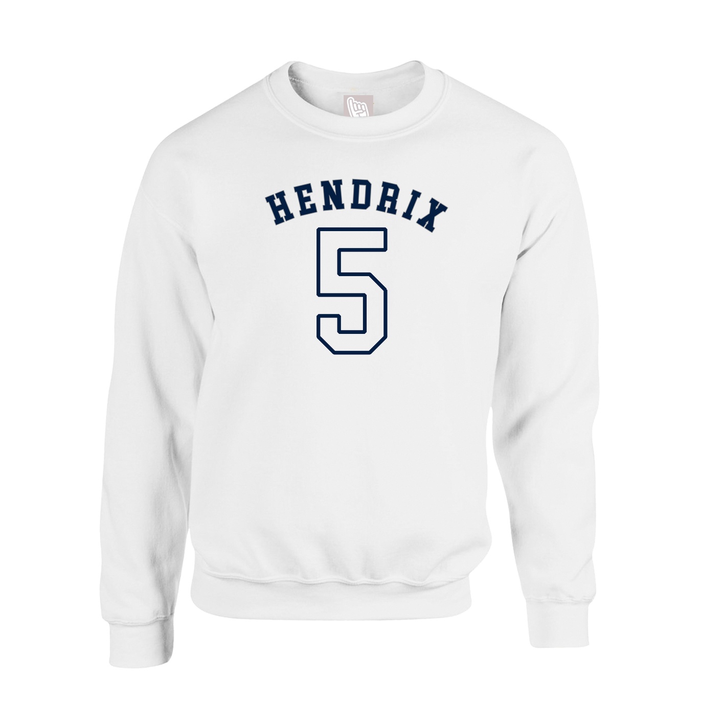 Fleece Crew — Shirsey Arch in White