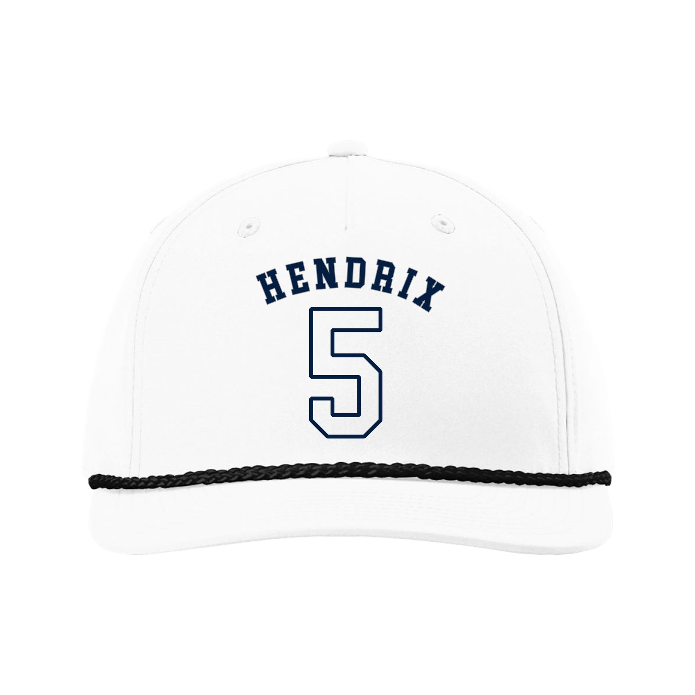 Five-Panel Classic Rope Cap — Shirsey Arch in White