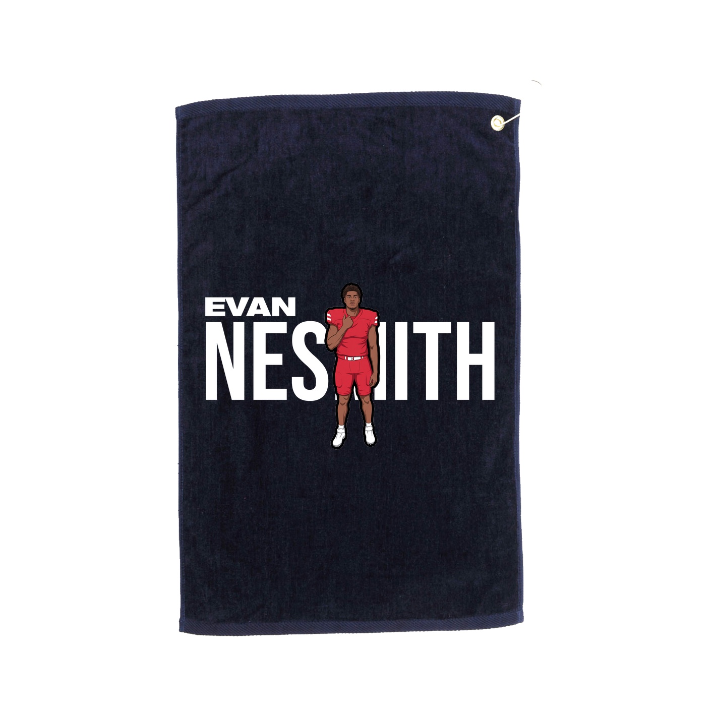 Golf Towel — Player Name in Navy