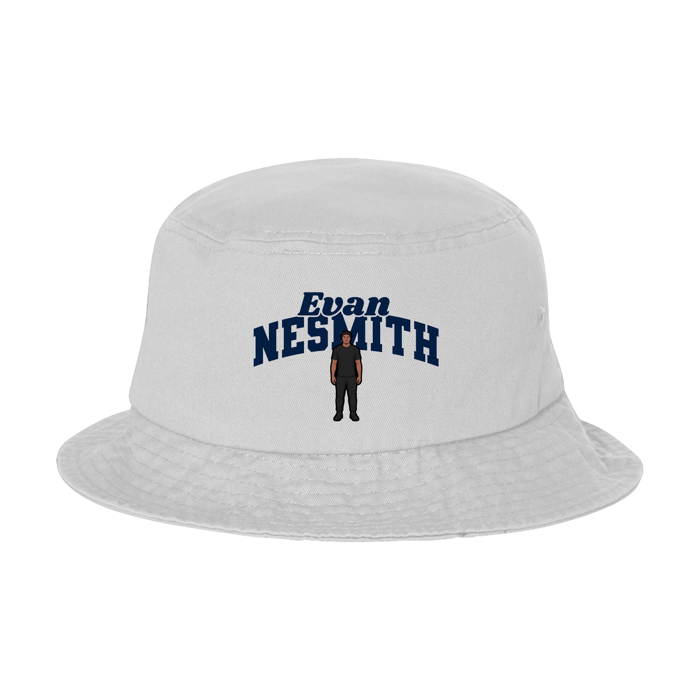 Bucket Cap — Signature Arch in White