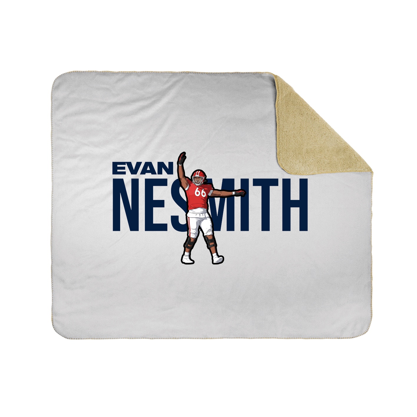 Throw Blanket — Player Name in White