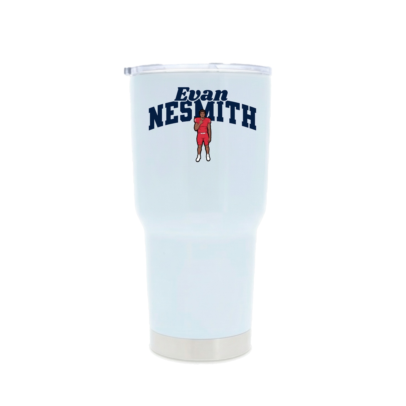 30oz Stainless Steel Tumbler — Signature Arch in White