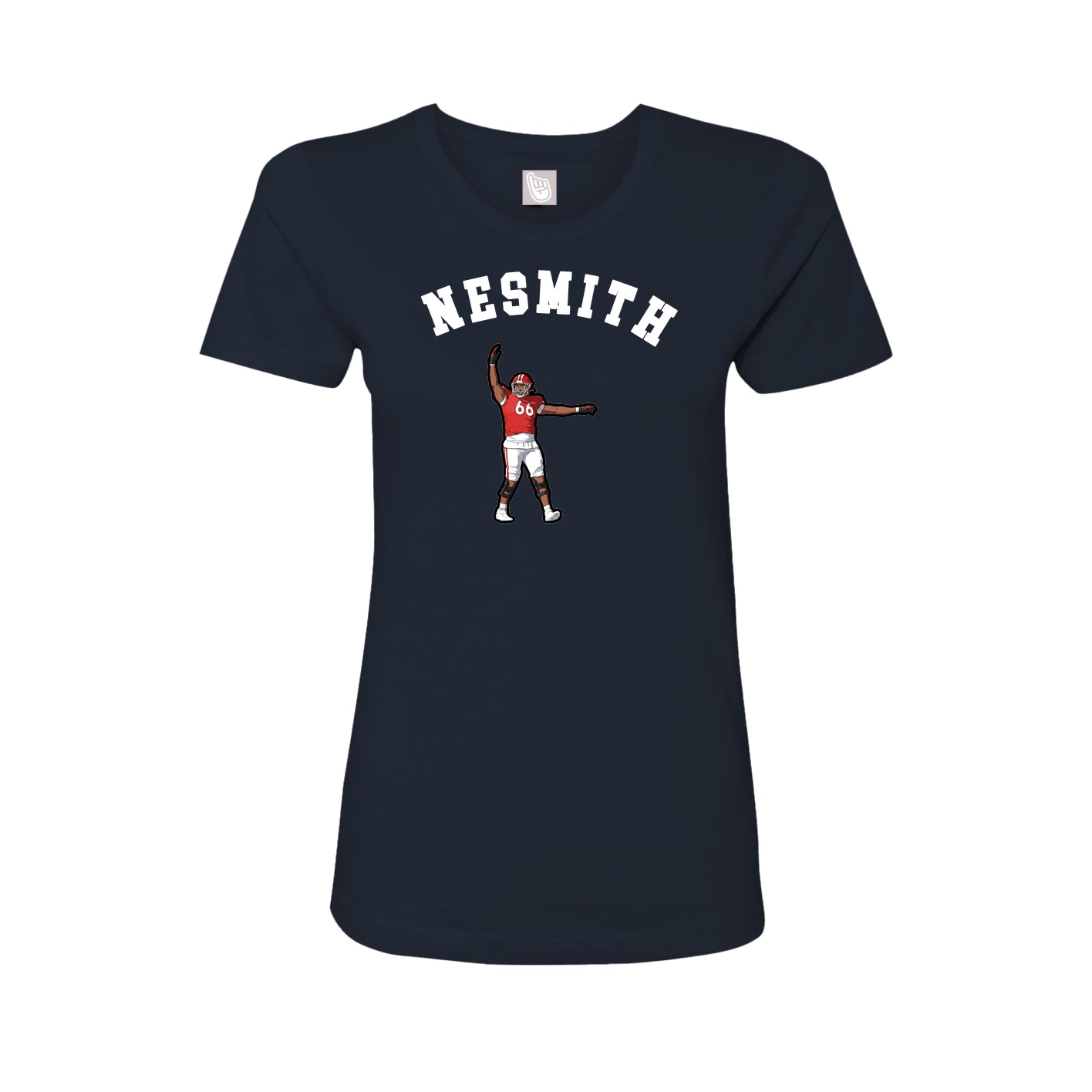 Fitted Women's Tee — Shirsey Arch in Navy
