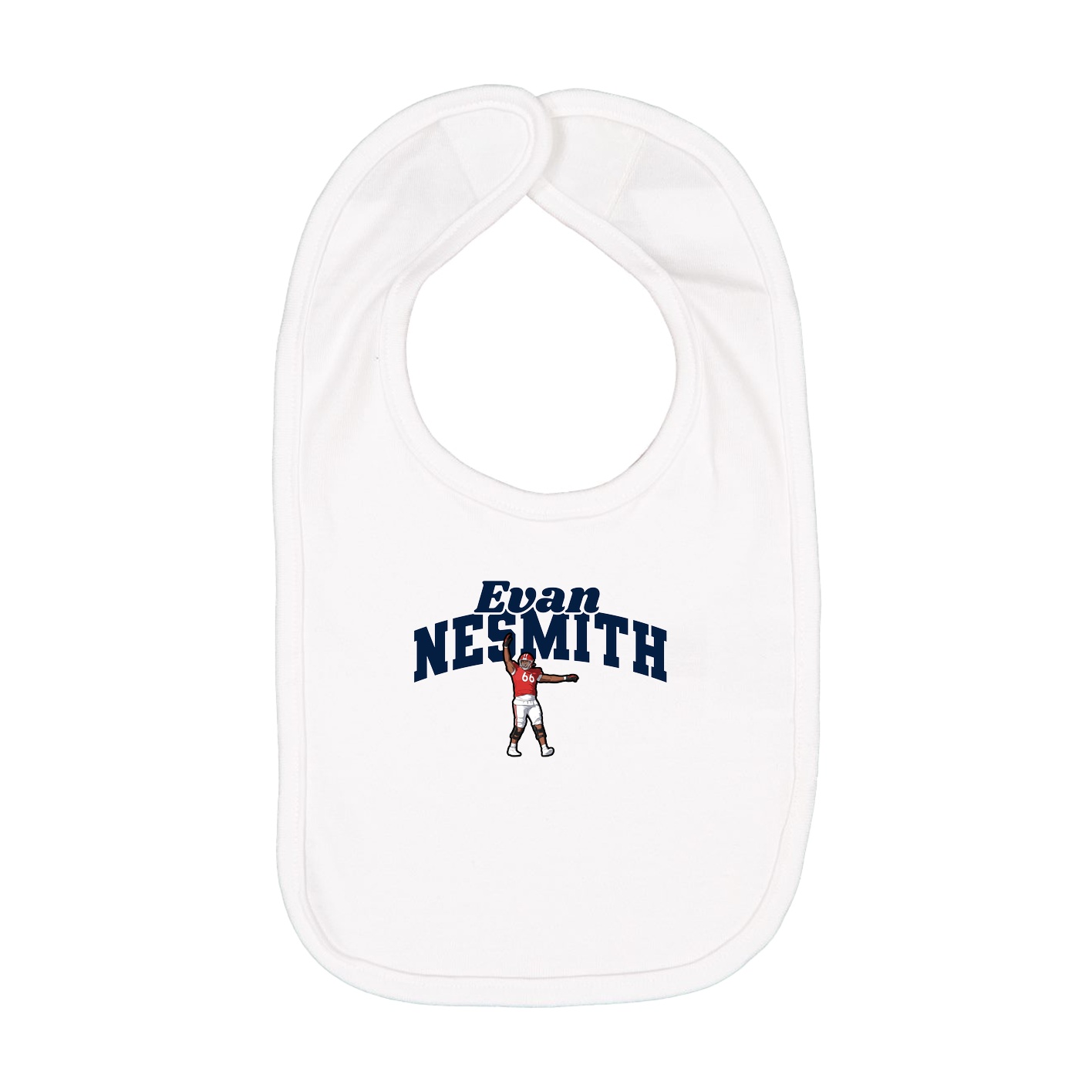 Infant Bib — Signature Arch in White