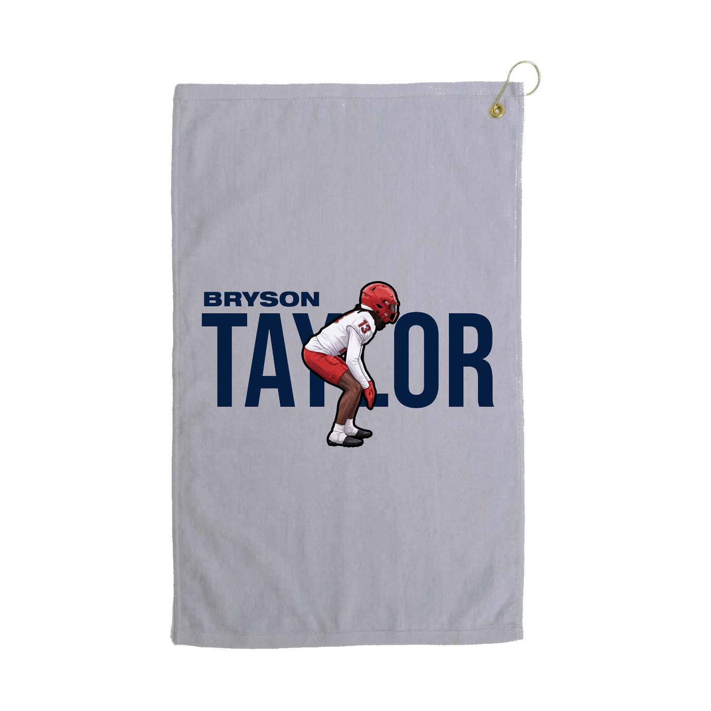 Golf Towel — Player Name in Grey