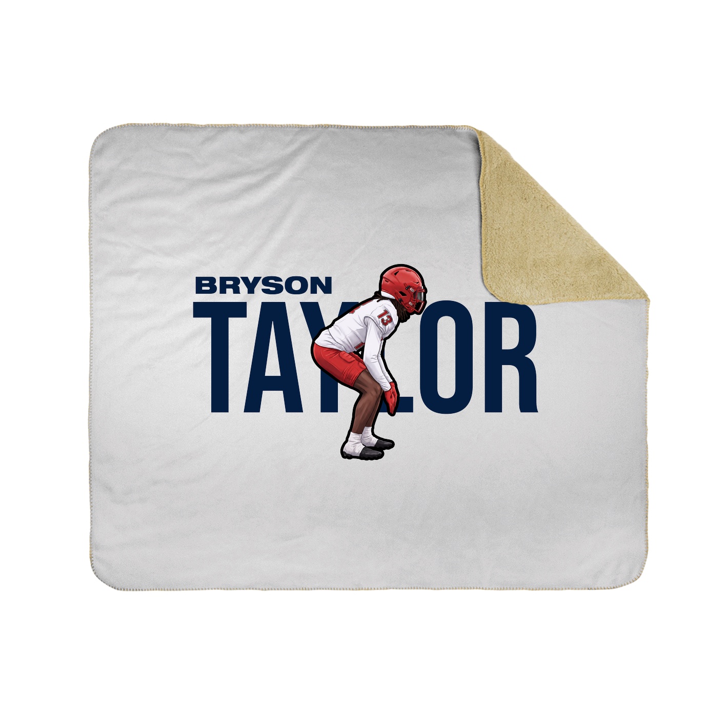 Throw Blanket — Player Name in White