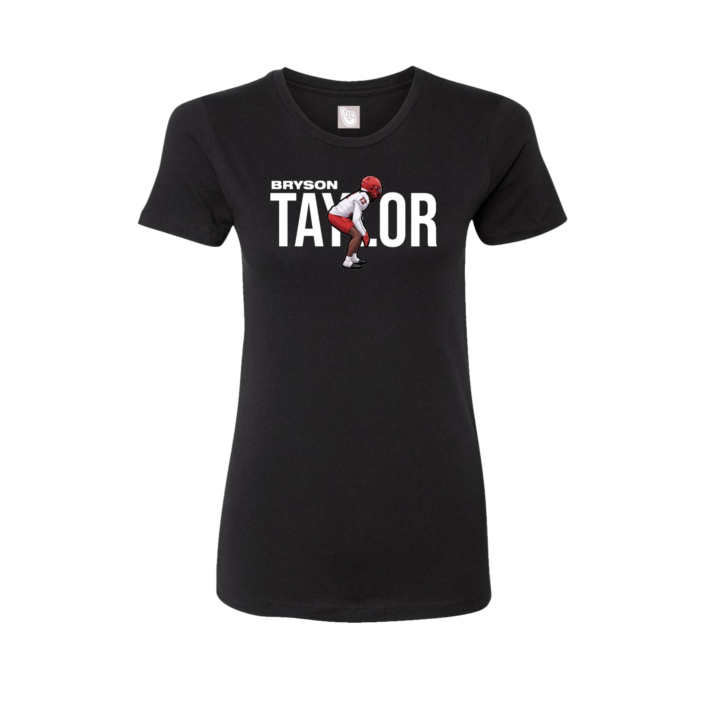 Fitted Women's Tee — Player Name in Black