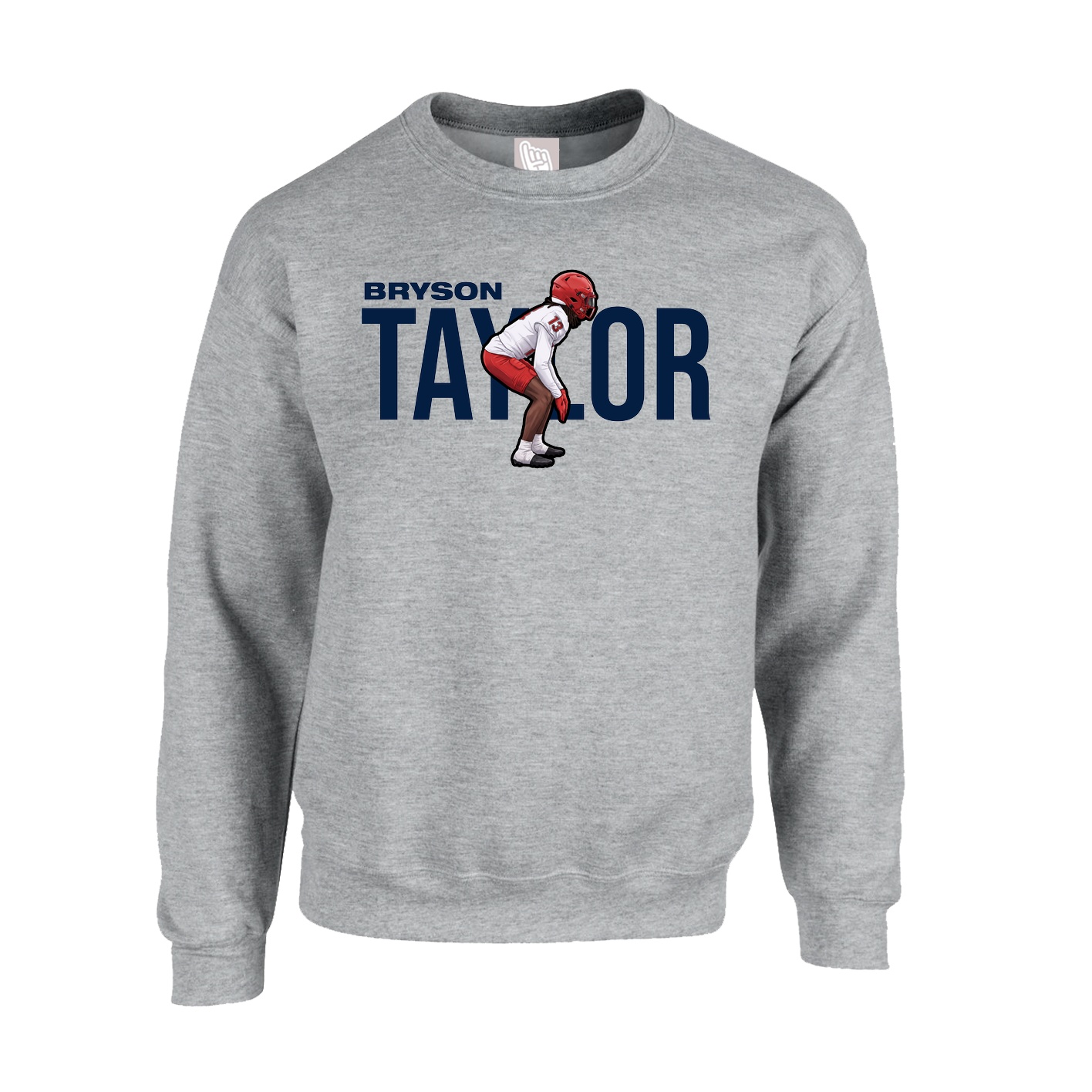 Fleece Crew — Player Name in Grey