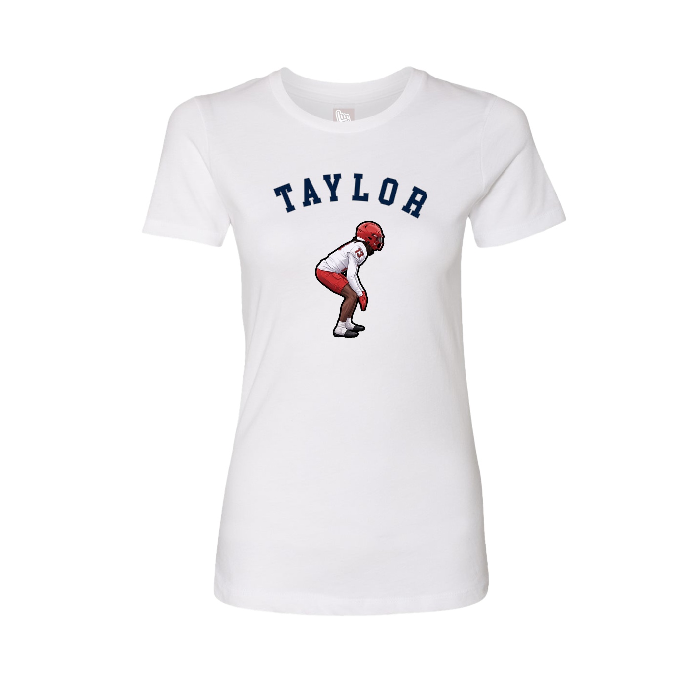Fitted Women's Tee — Shirsey Arch in White