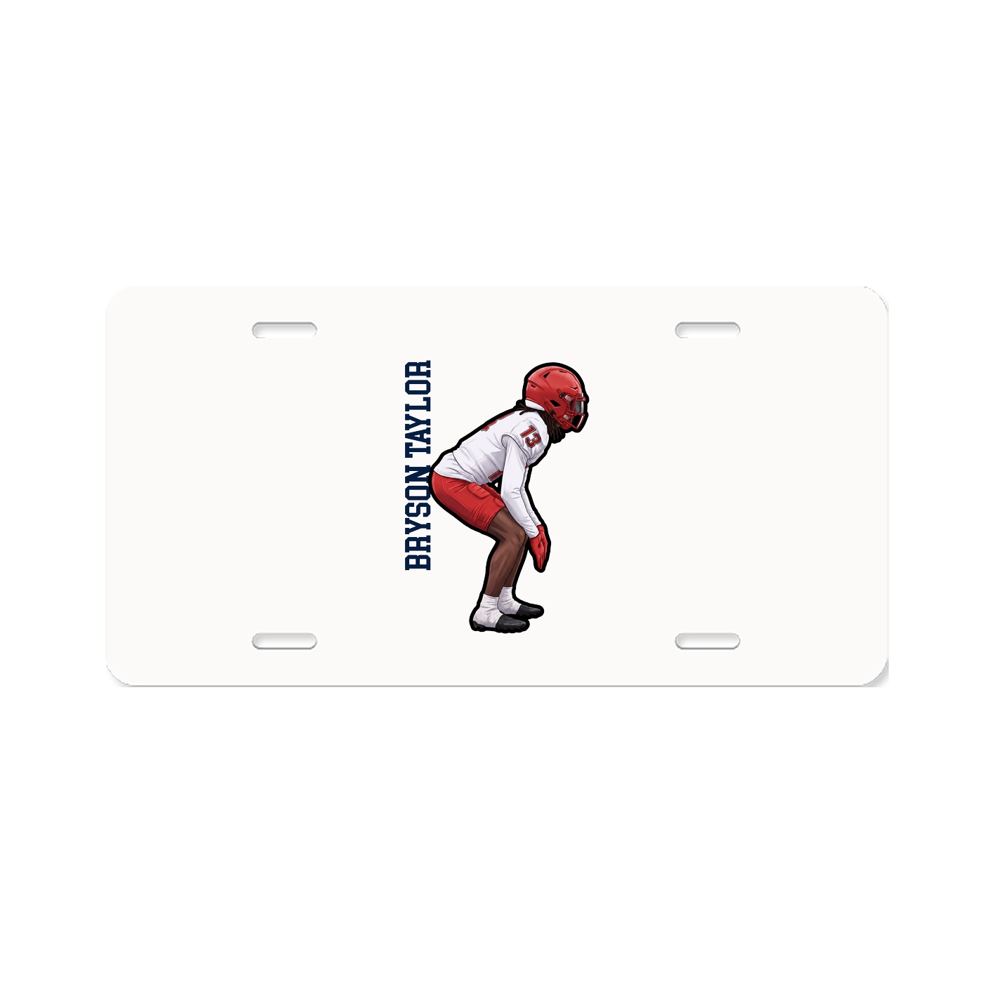 License Plate — Name Vertical in Classic