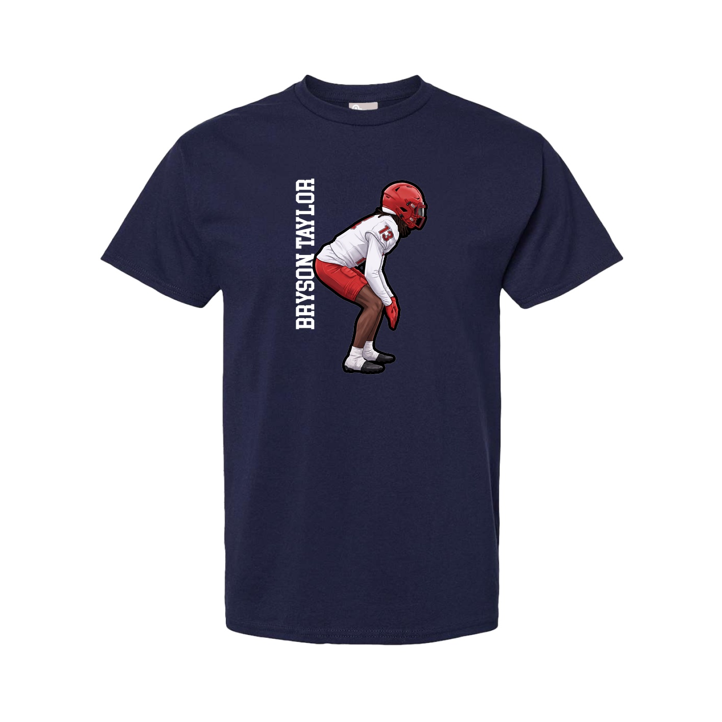 Youth Tee — Name Vertical in Navy