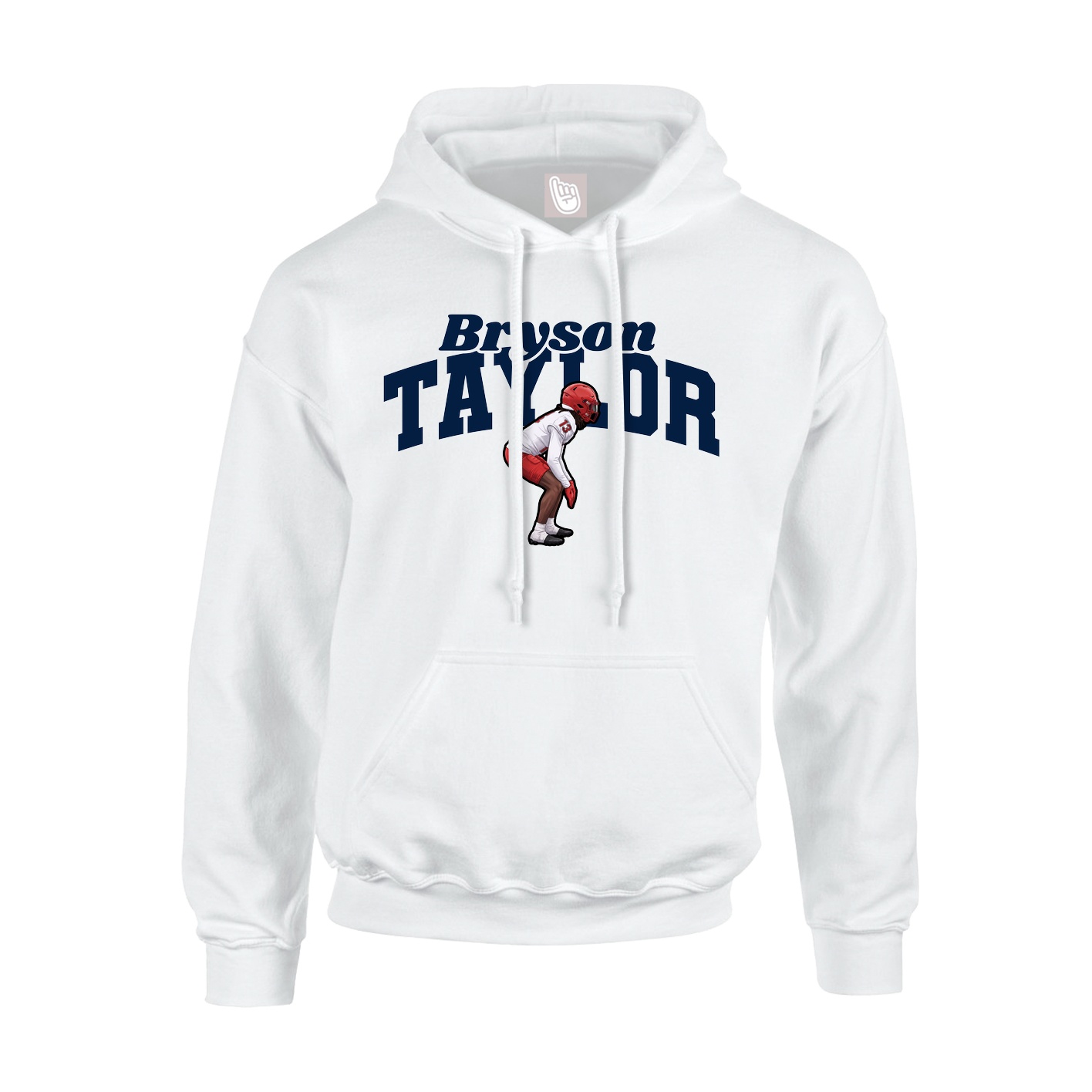 Hoodie — Signature Arch in White