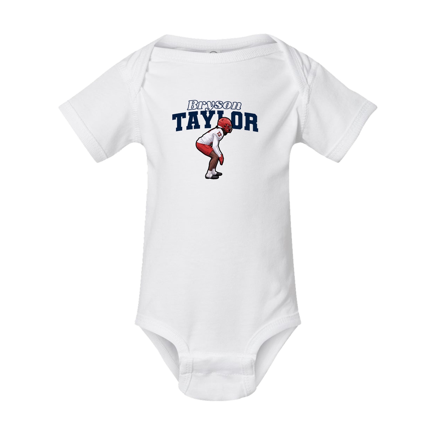 Baby Onesie — Name Arch in White