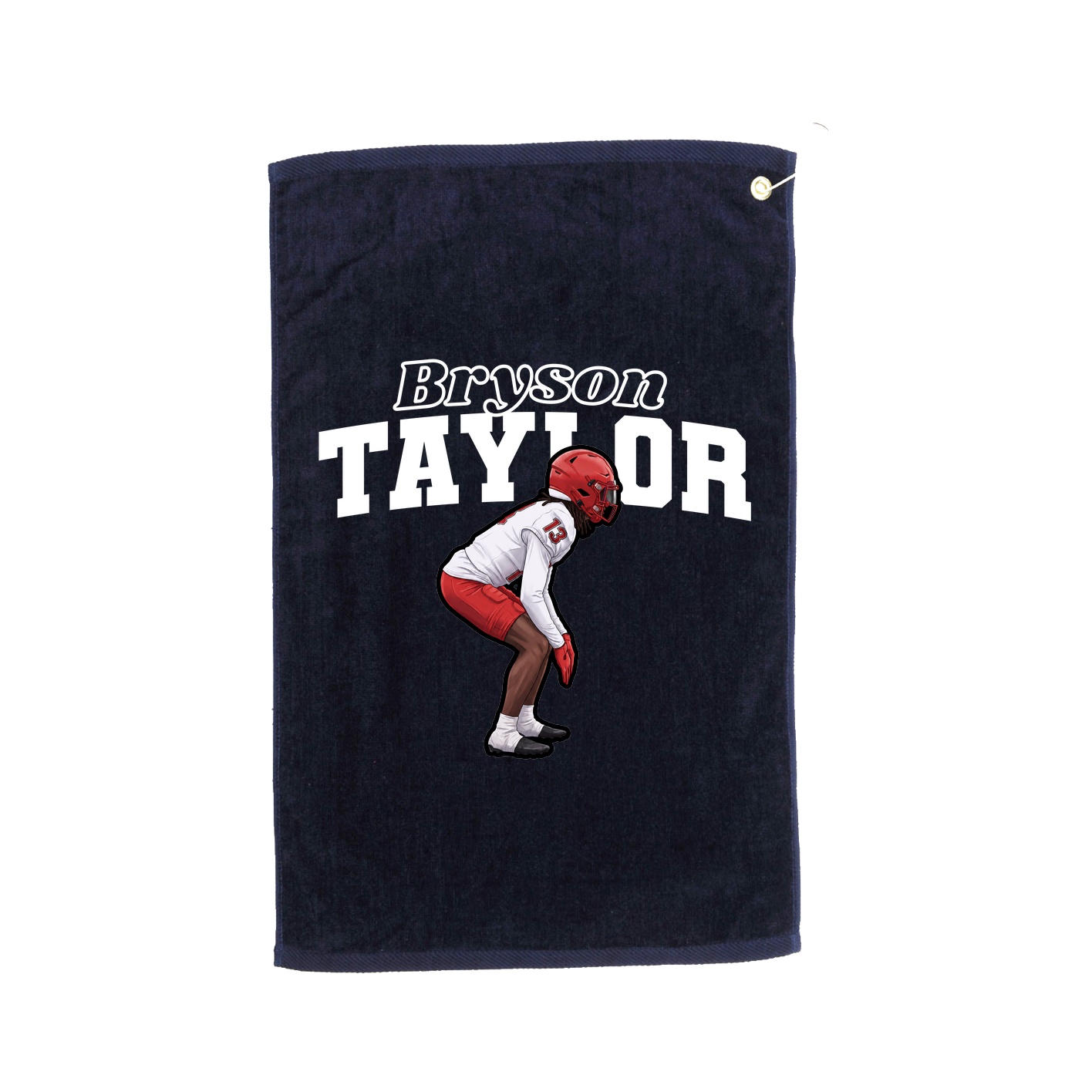 Golf Towel — Name Arch in Navy