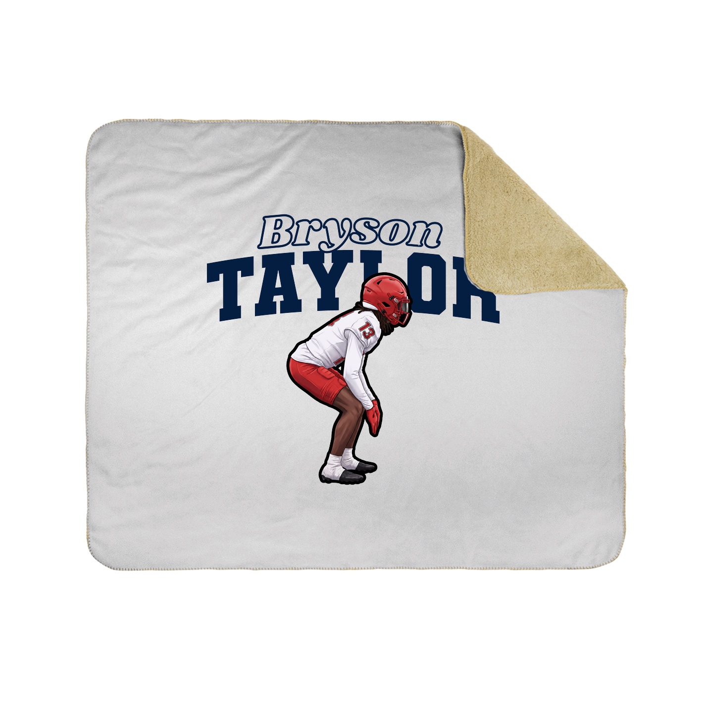Throw Blanket — Name Arch in White