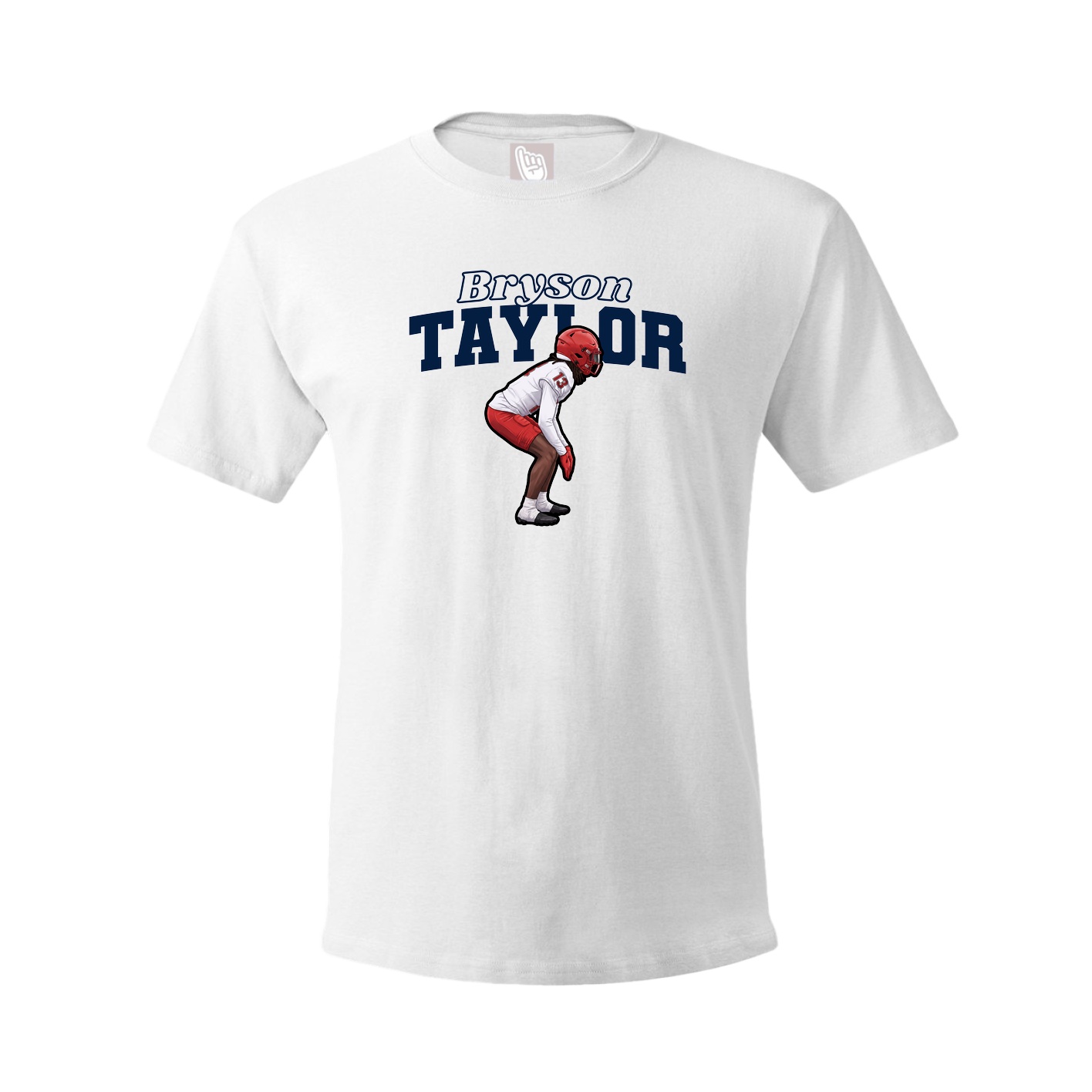 Youth Tee — Name Arch in White
