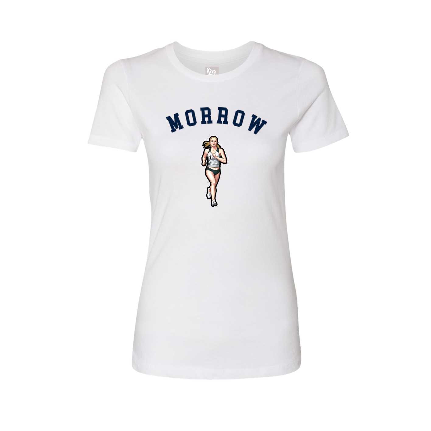 Fitted Women's Tee — Shirsey Arch in White