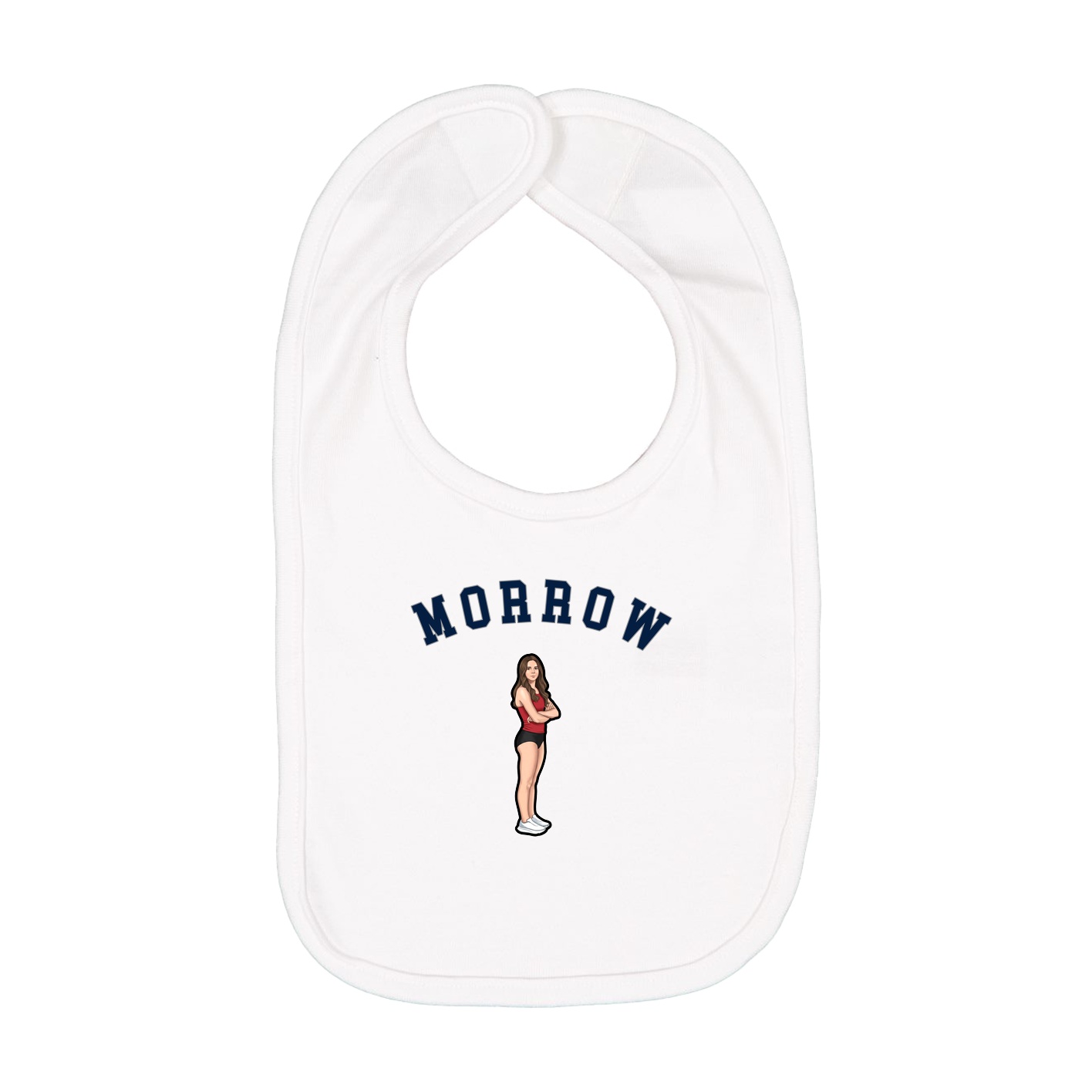Infant Bib — Shirsey Arch in White