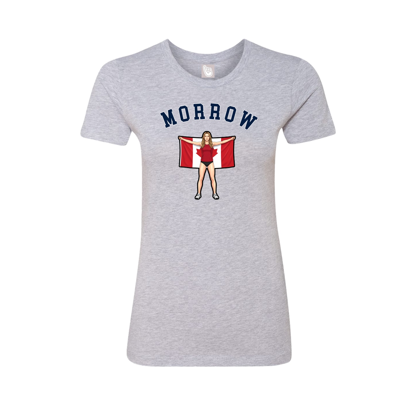 Fitted Women's Tee — Shirsey Arch in Grey