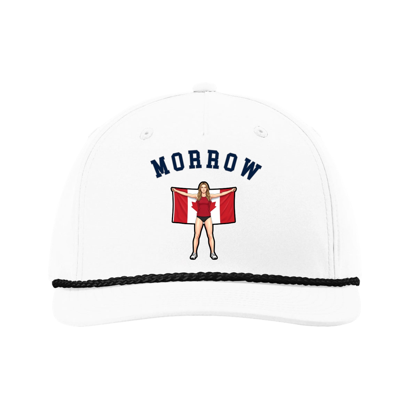 Five-Panel Classic Rope Cap — Shirsey Arch in White