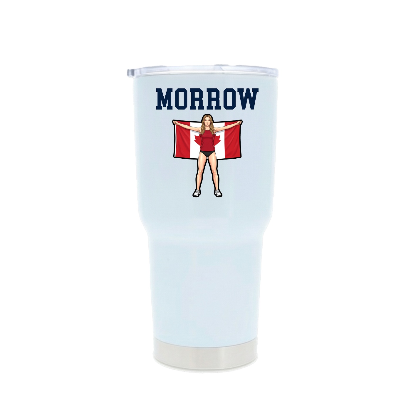 30oz Stainless Steel Tumbler — Shirsey in White