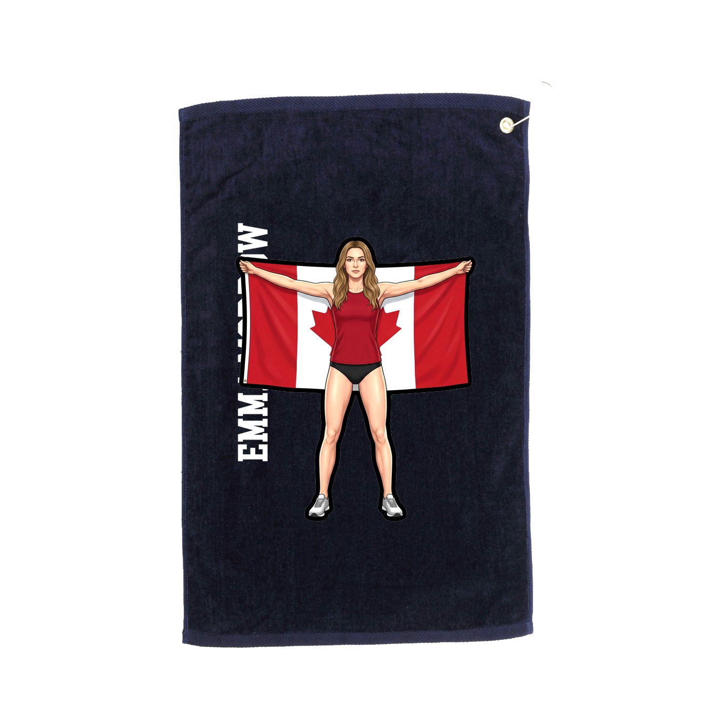 Golf Towel — Name Vertical in Navy