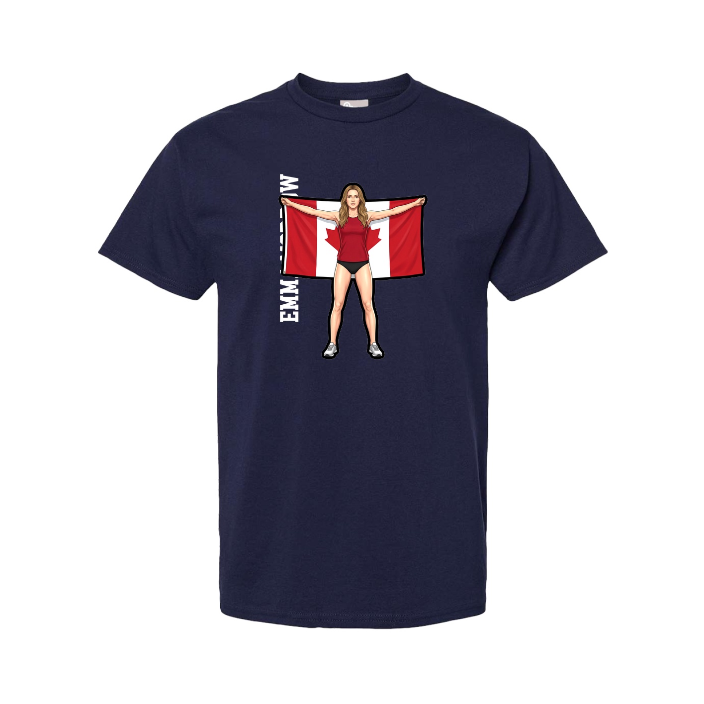 Youth Tee — Name Vertical in Navy