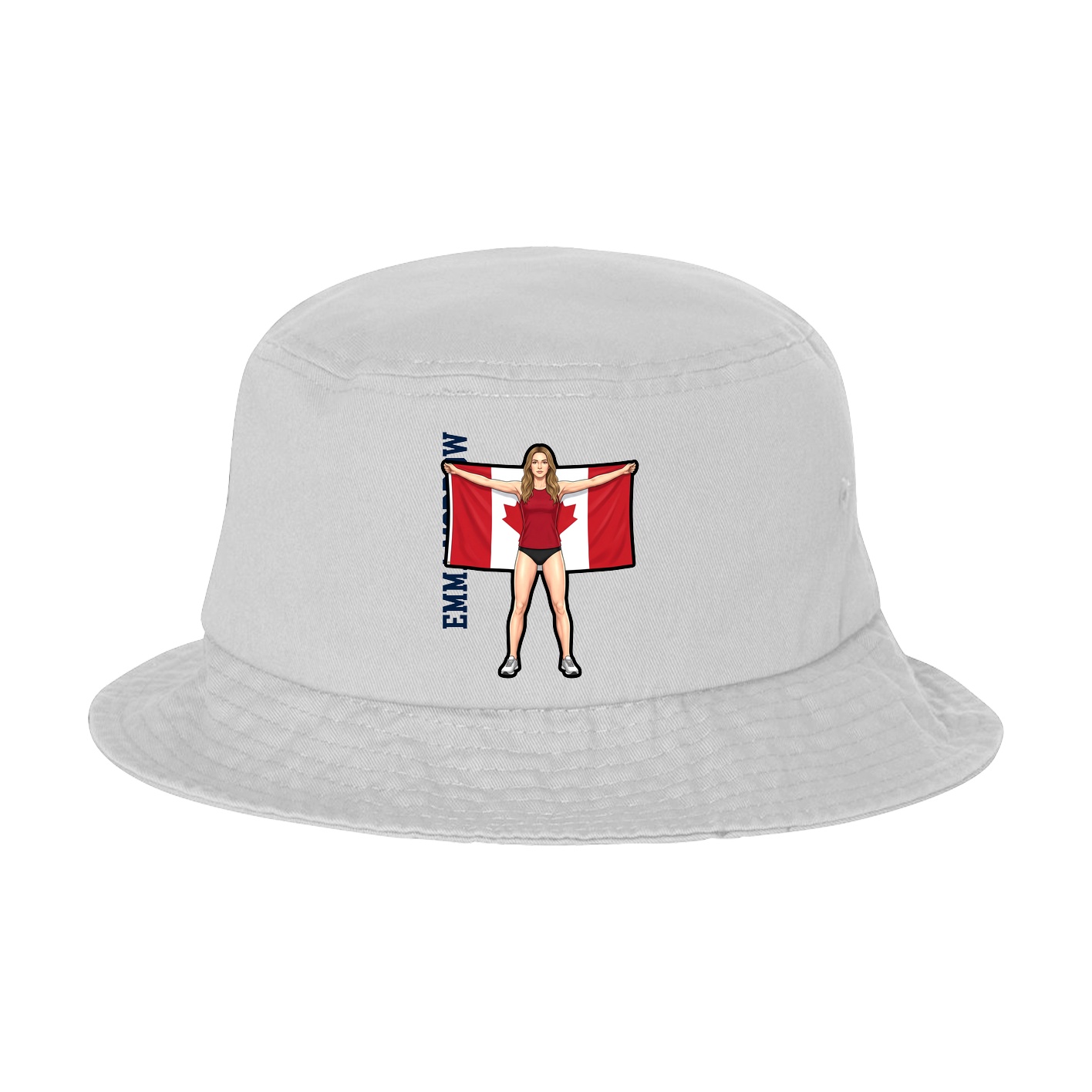 Bucket Cap — Name Vertical in White