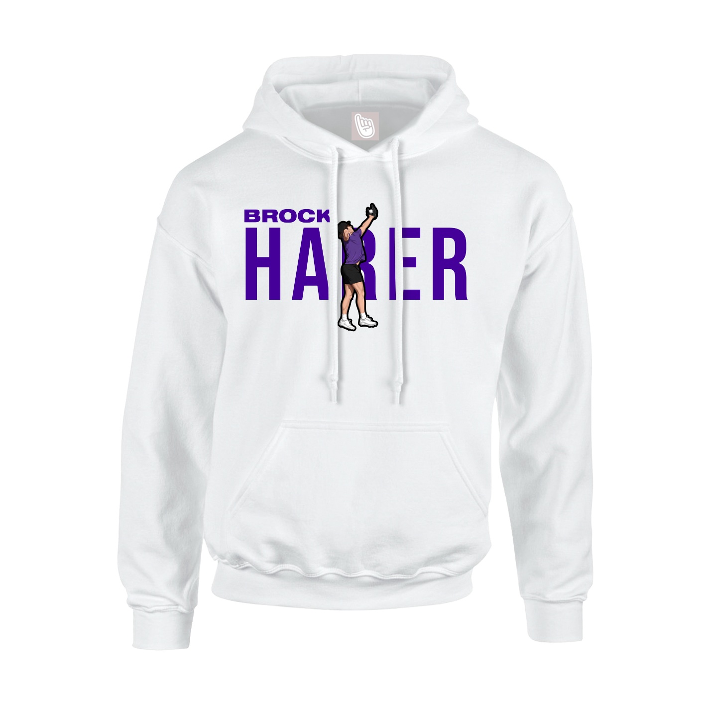 Youth Hoodie — Player Name in White