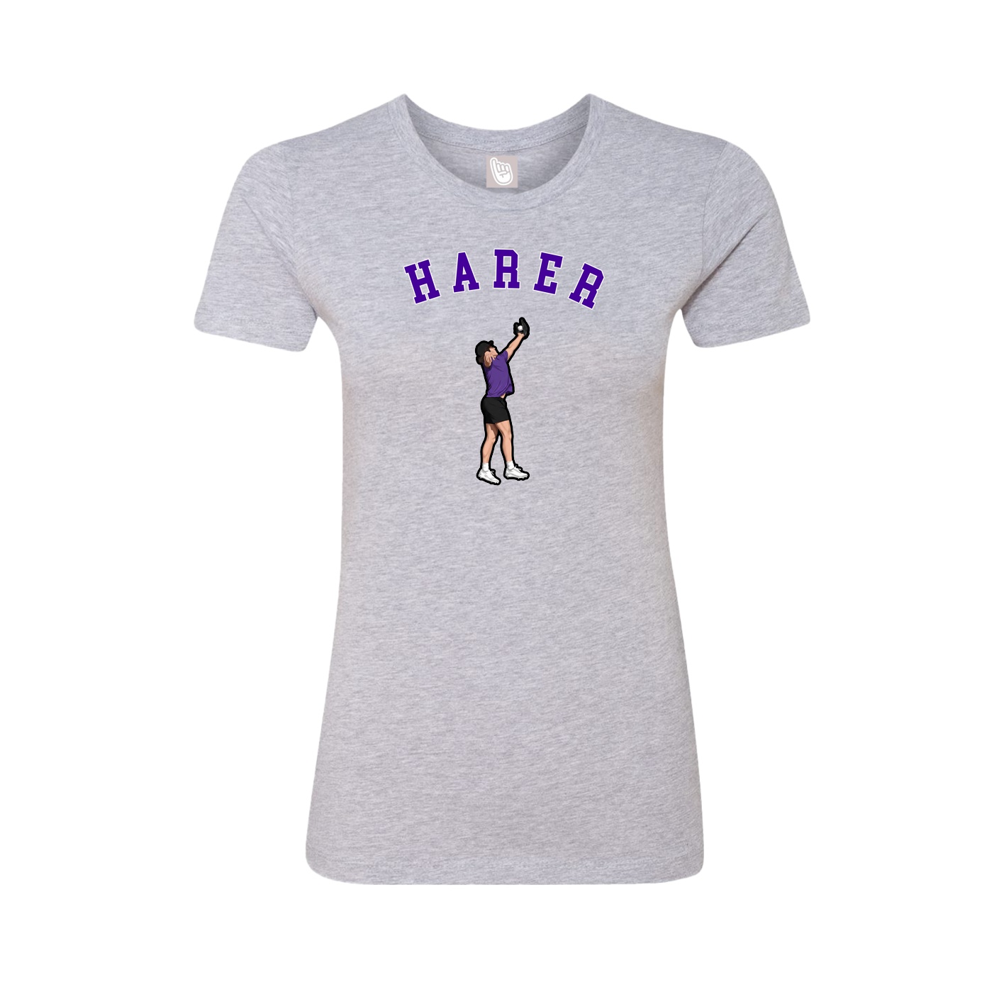 Fitted Women's Tee — Shirsey Arch in Grey