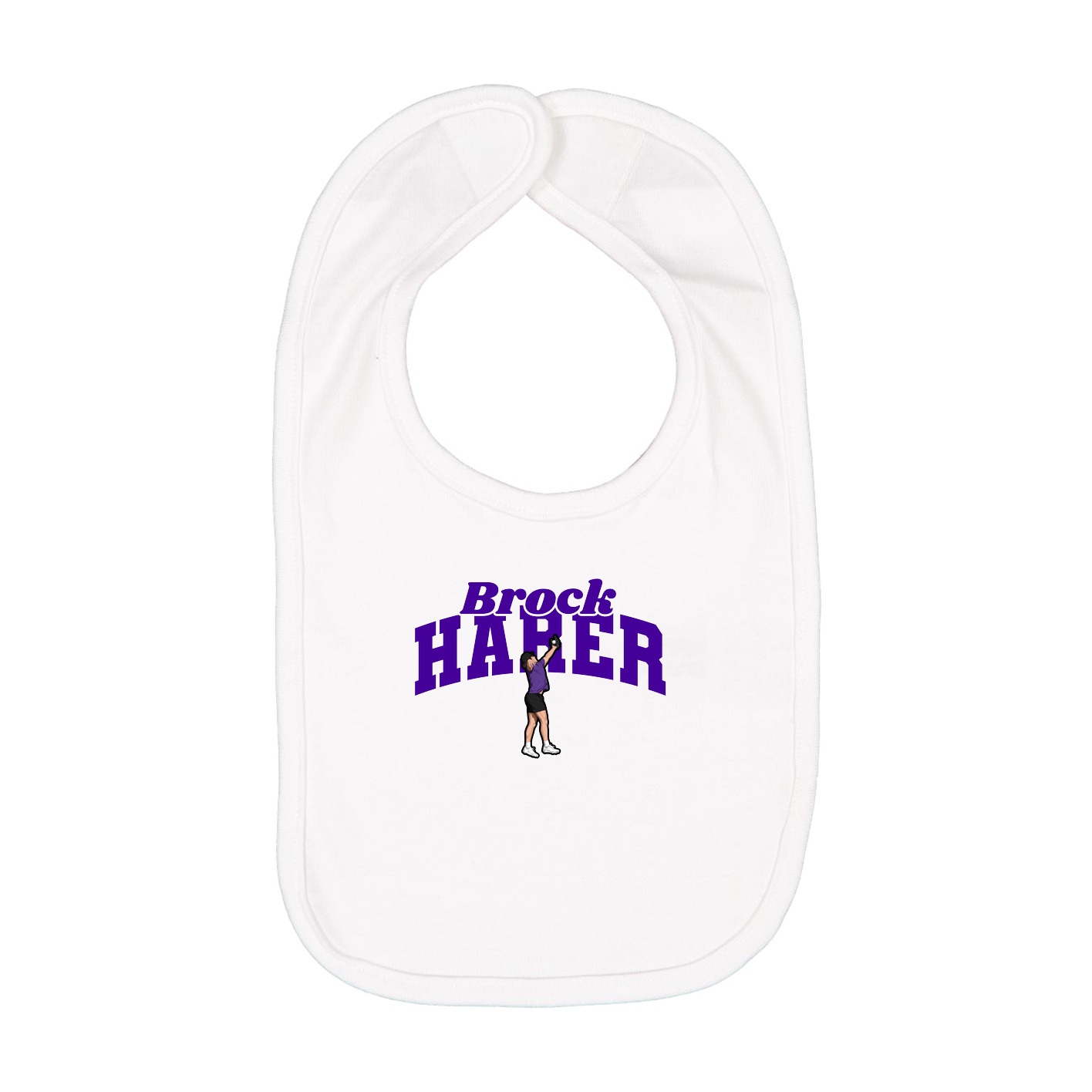 Infant Bib — Signature Arch in White