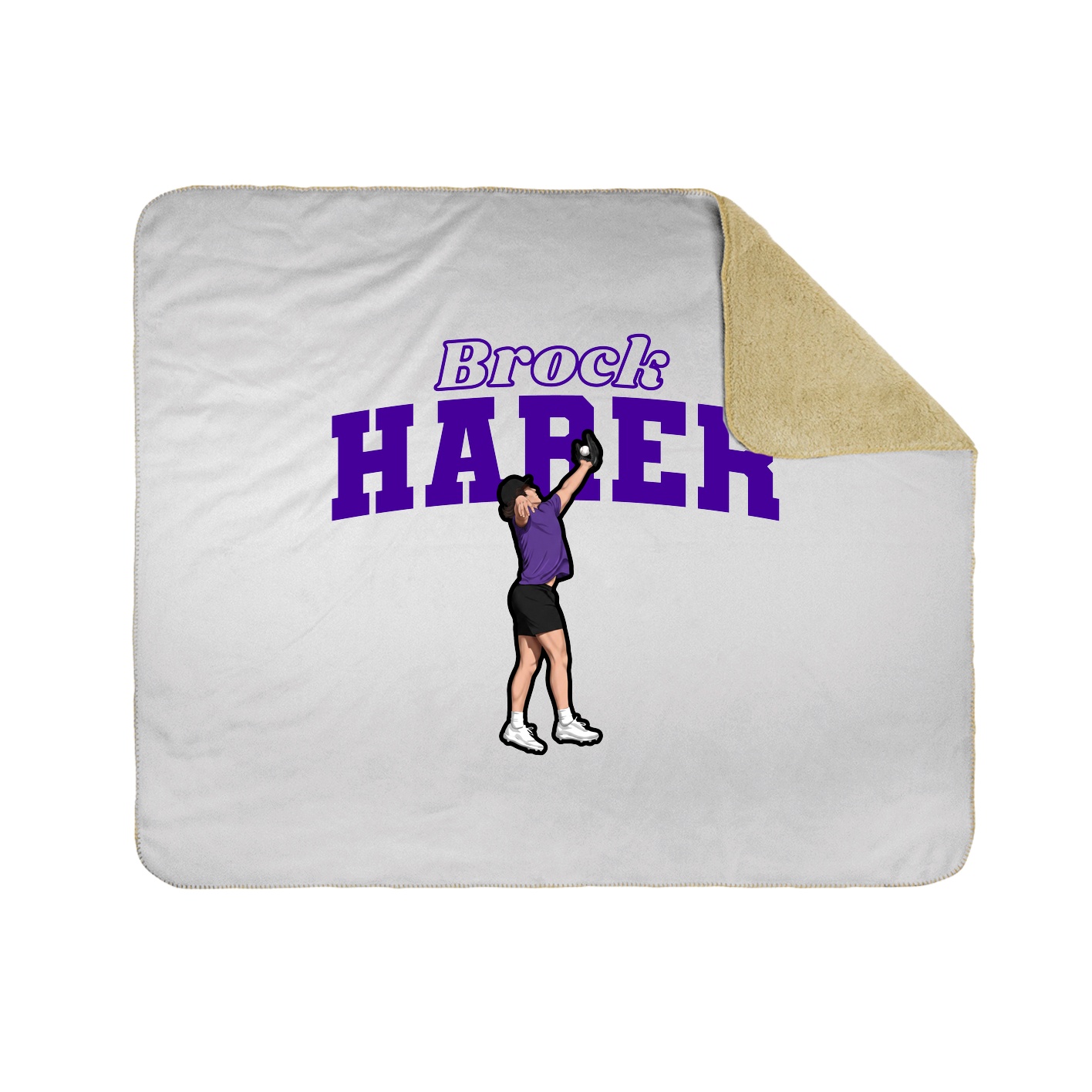 Throw Blanket — Name Arch in White