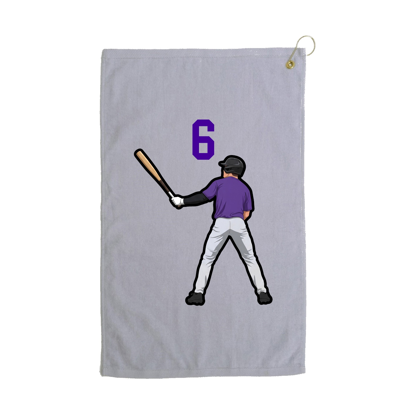 Golf Towel — Number Top in Grey