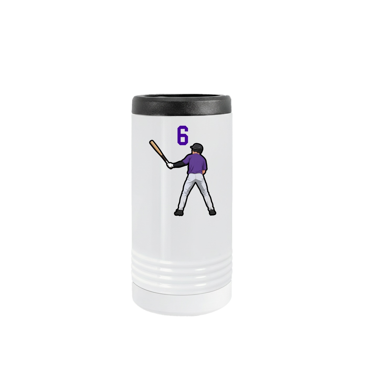 Slim Beverage Holder — Number Top in White