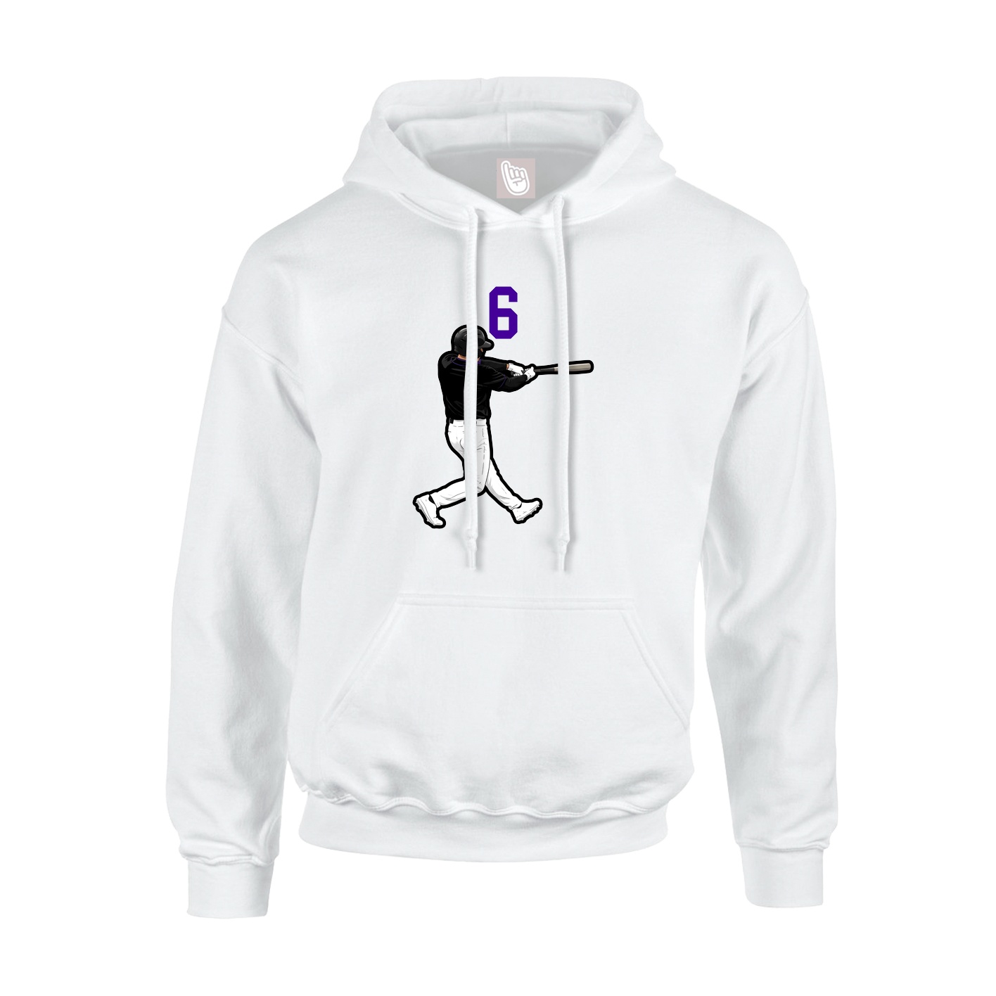Youth Hoodie — Number Top in White
