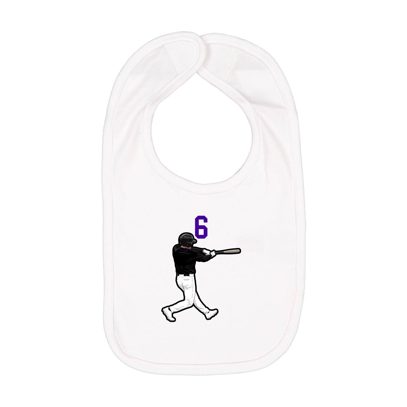 Infant Bib — Number Top in White