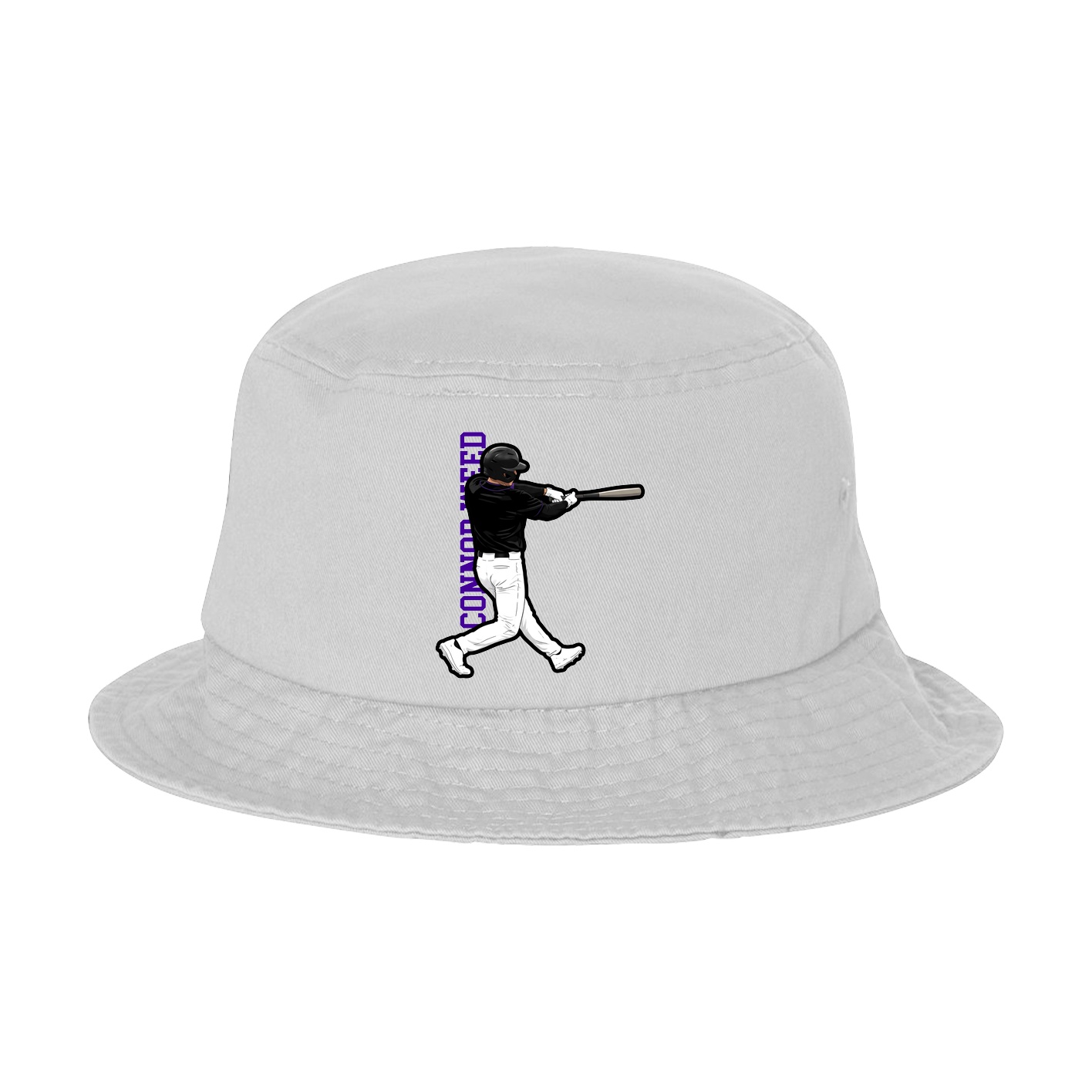 Bucket Cap — Name Vertical in White