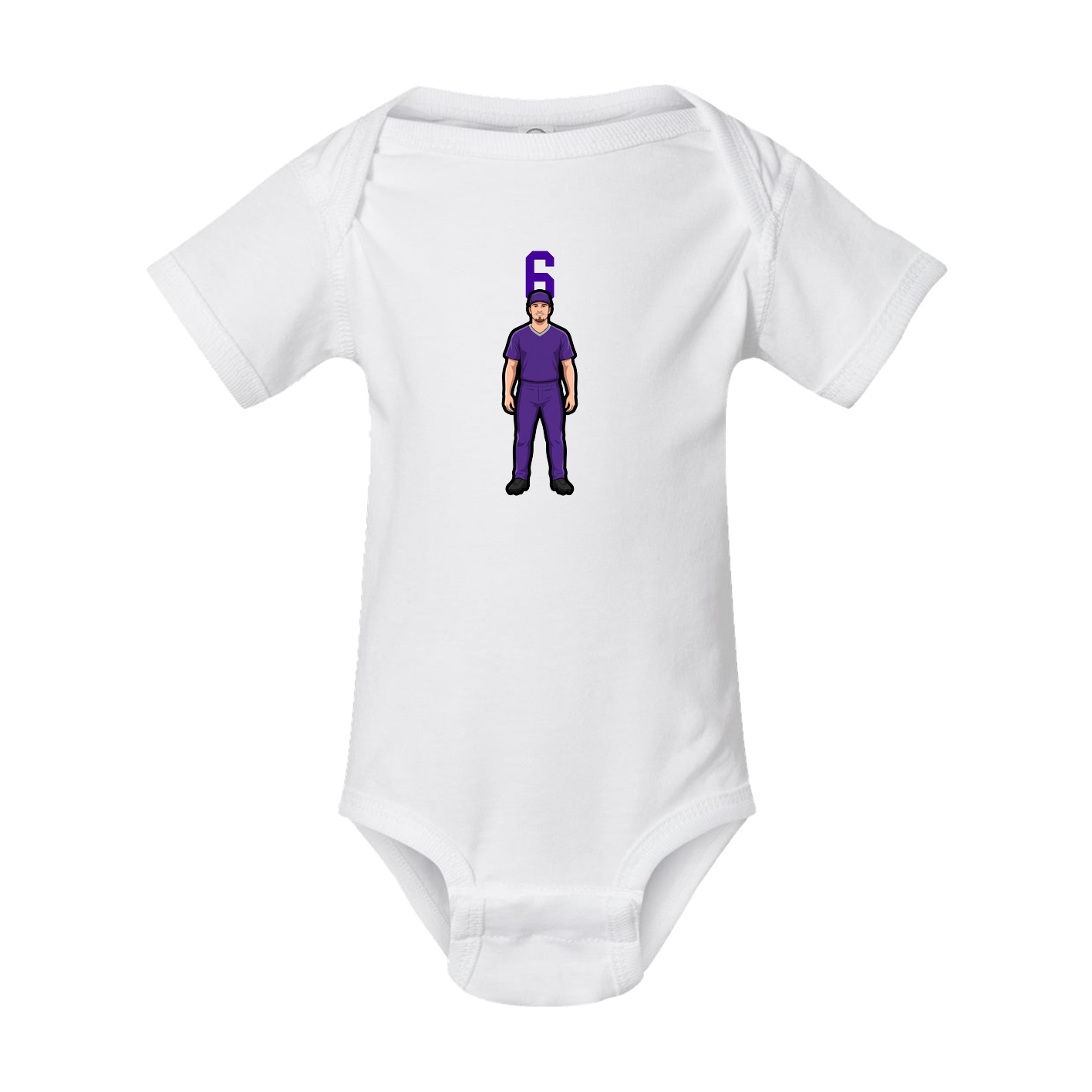 Baby Onesie — Number Top in White