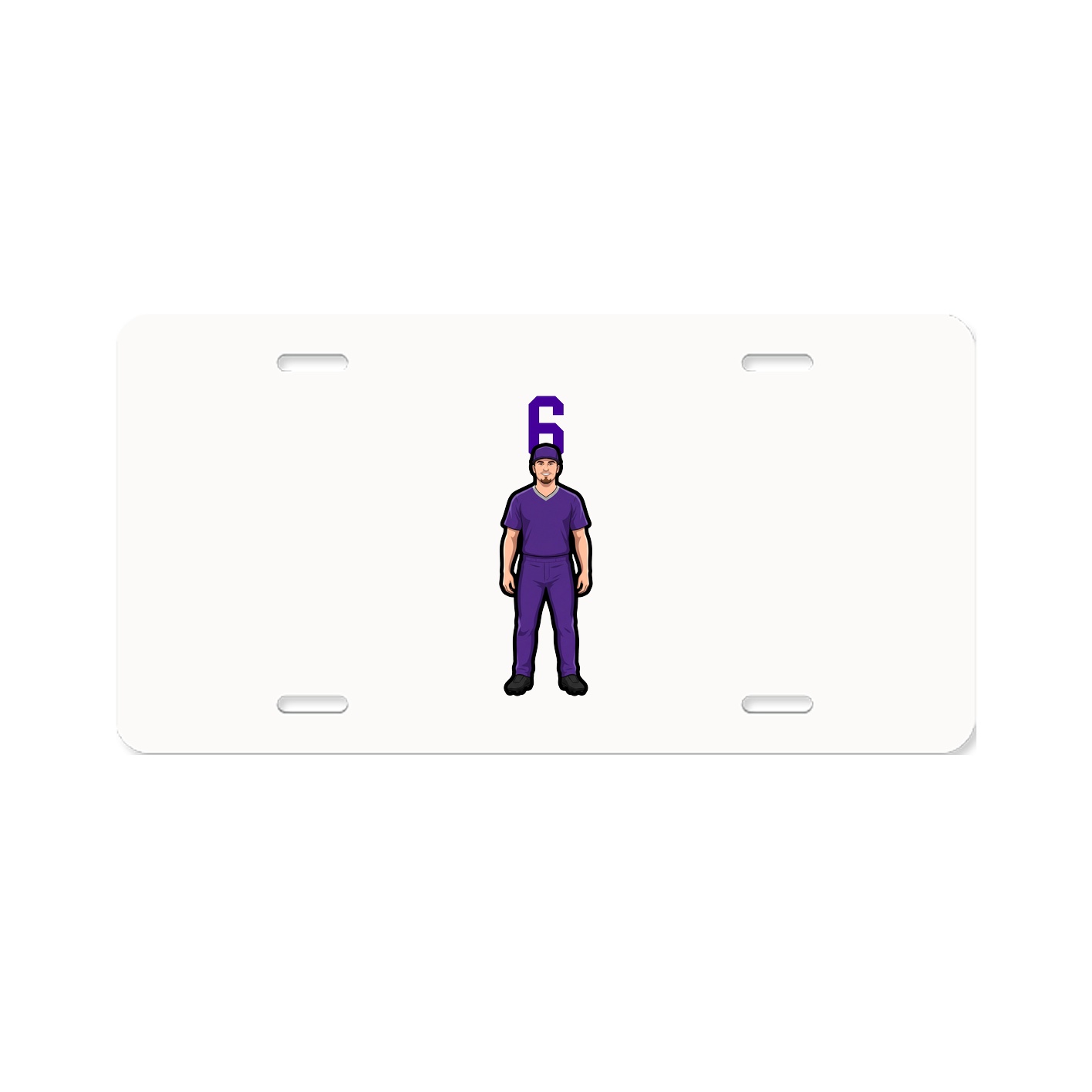 License Plate — Number Top in Classic