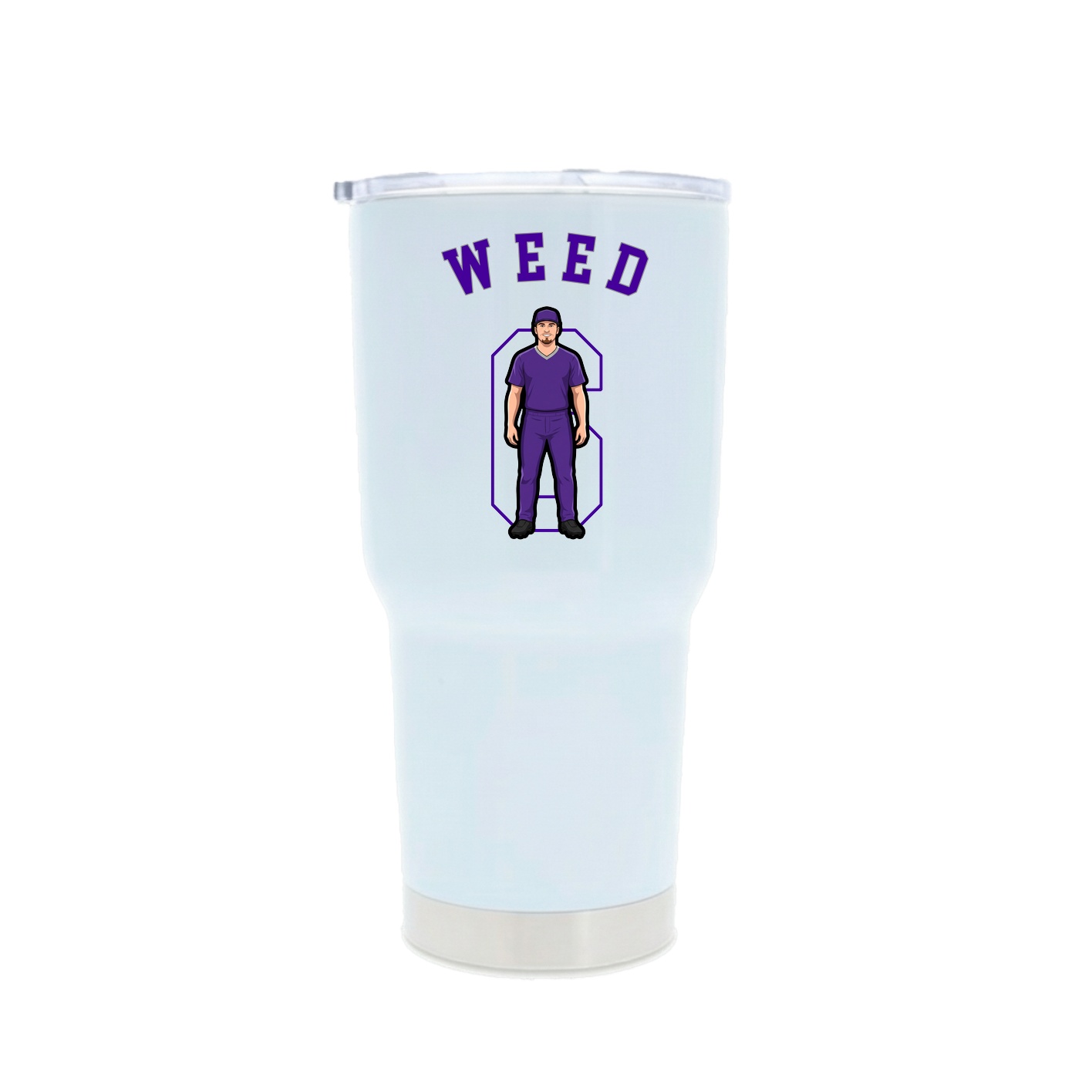 30oz Stainless Steel Tumbler — Shirsey Arch in White