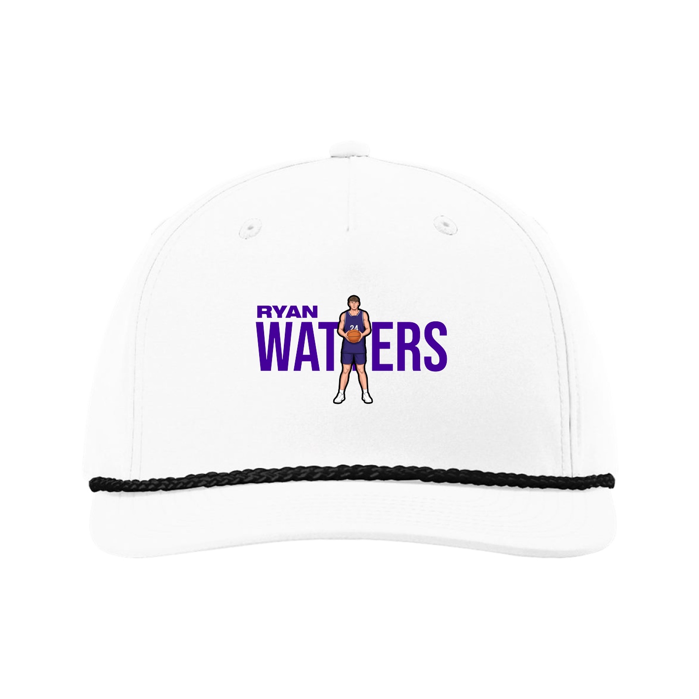 Five-Panel Classic Rope Cap — Player Name in White