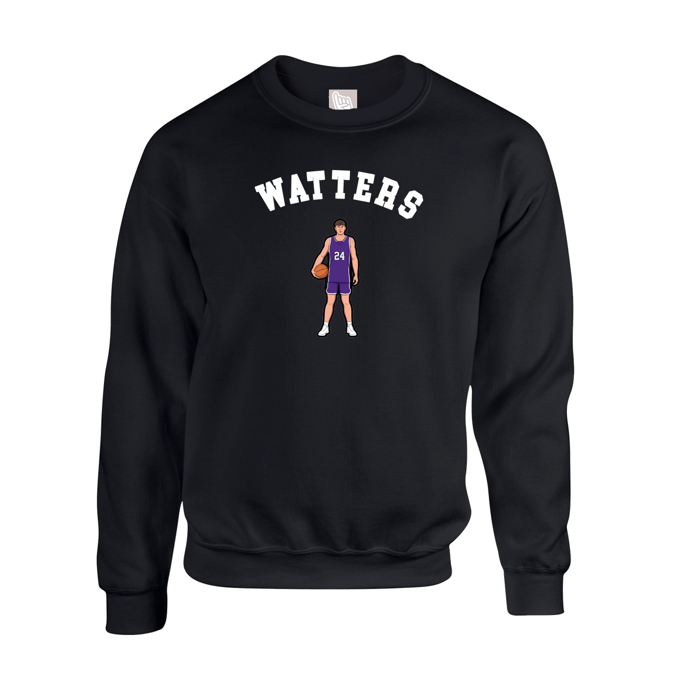 Fleece Crew — Shirsey Arch in Black