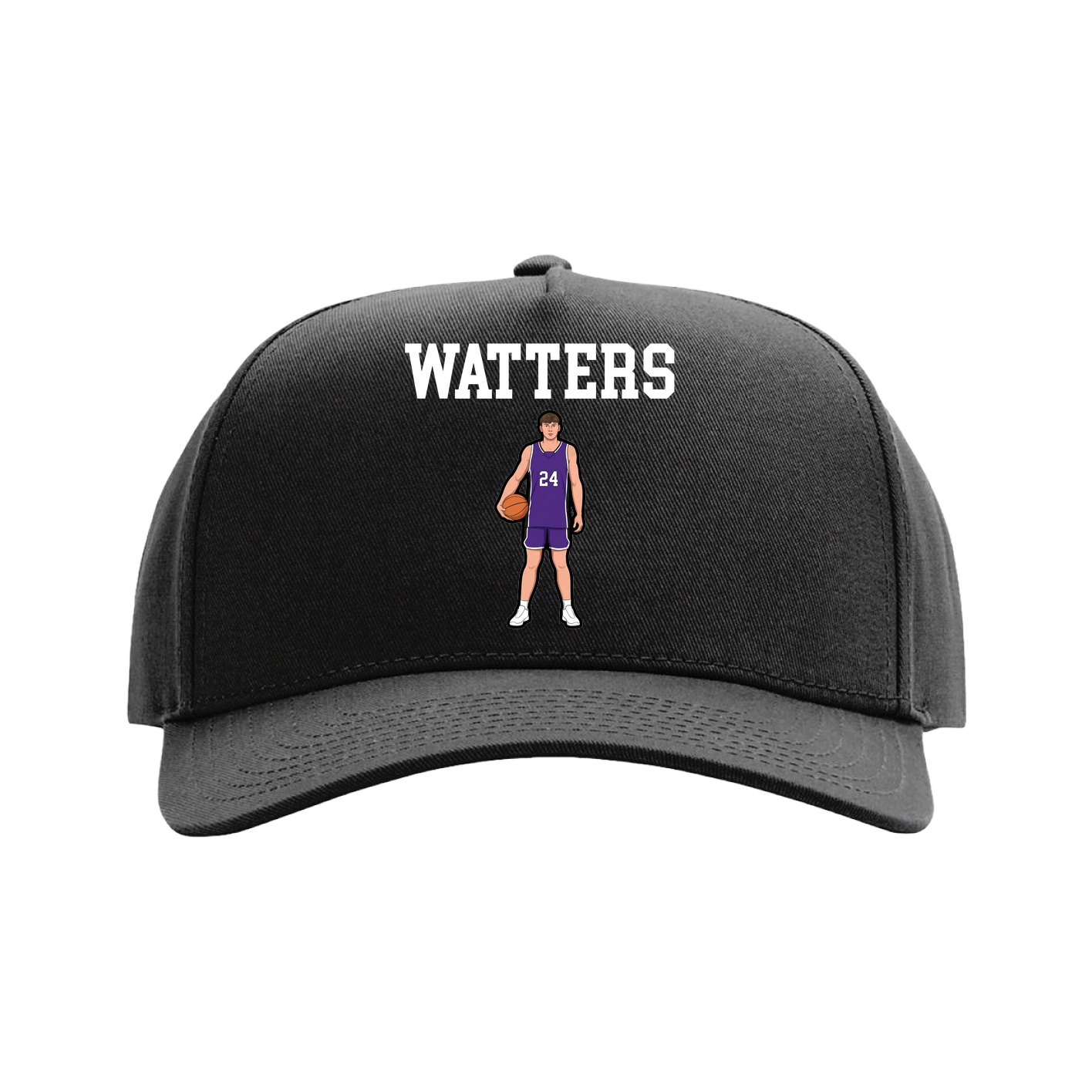 Full Fabric Five-Panel Champ Cap — Shirsey in Black