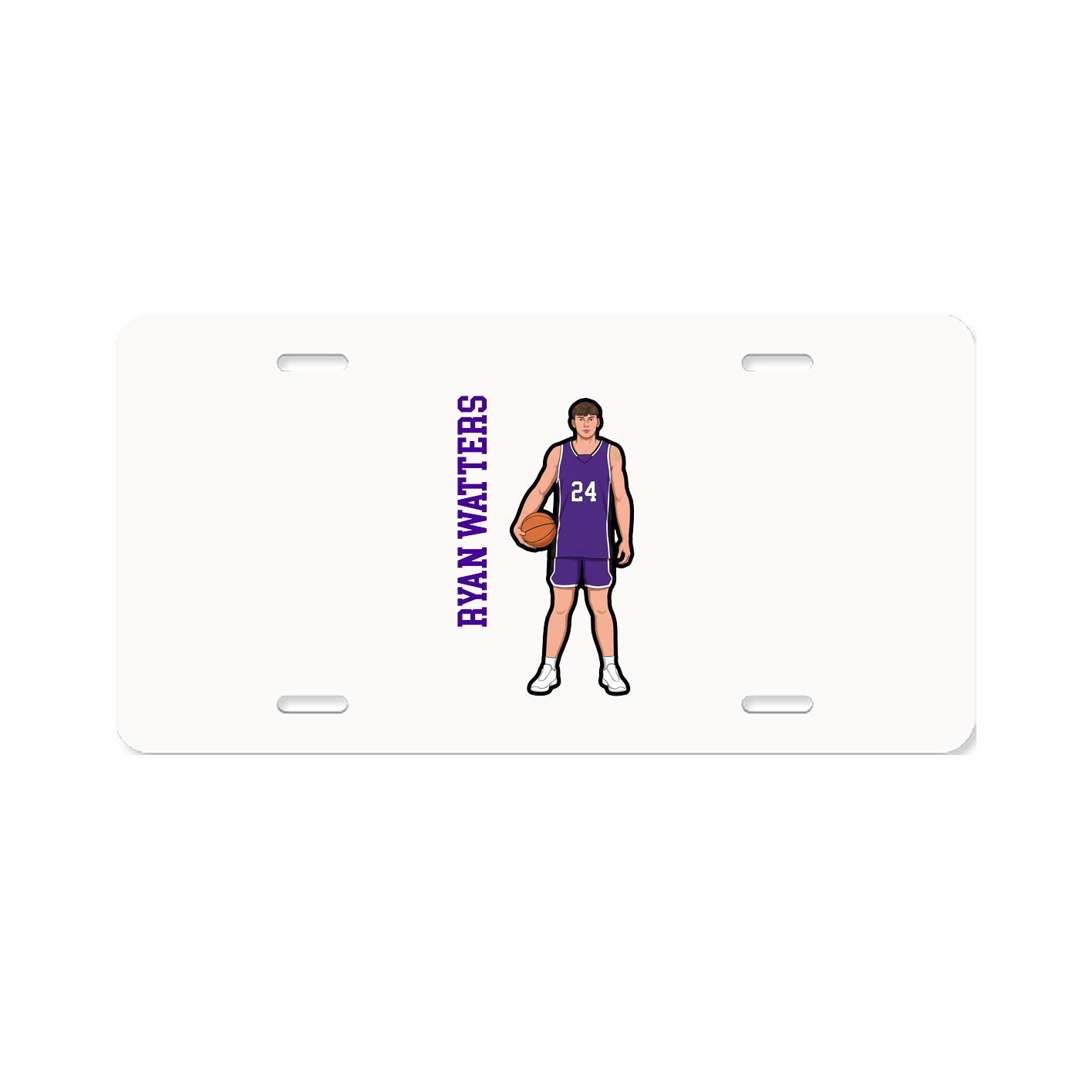 License Plate — Name Vertical in Classic